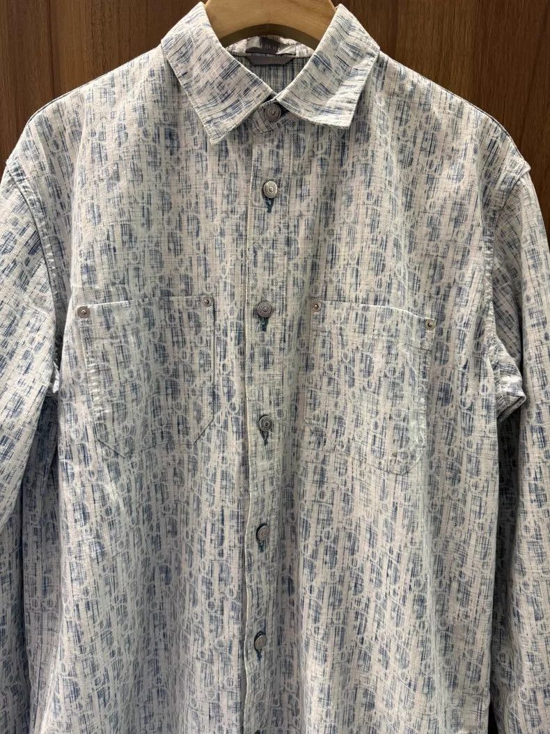 Dior Dior Size 38 Blue and white full-print logo long-sleeved sh Size US XXS / EU 40 - 3 Thumbnail