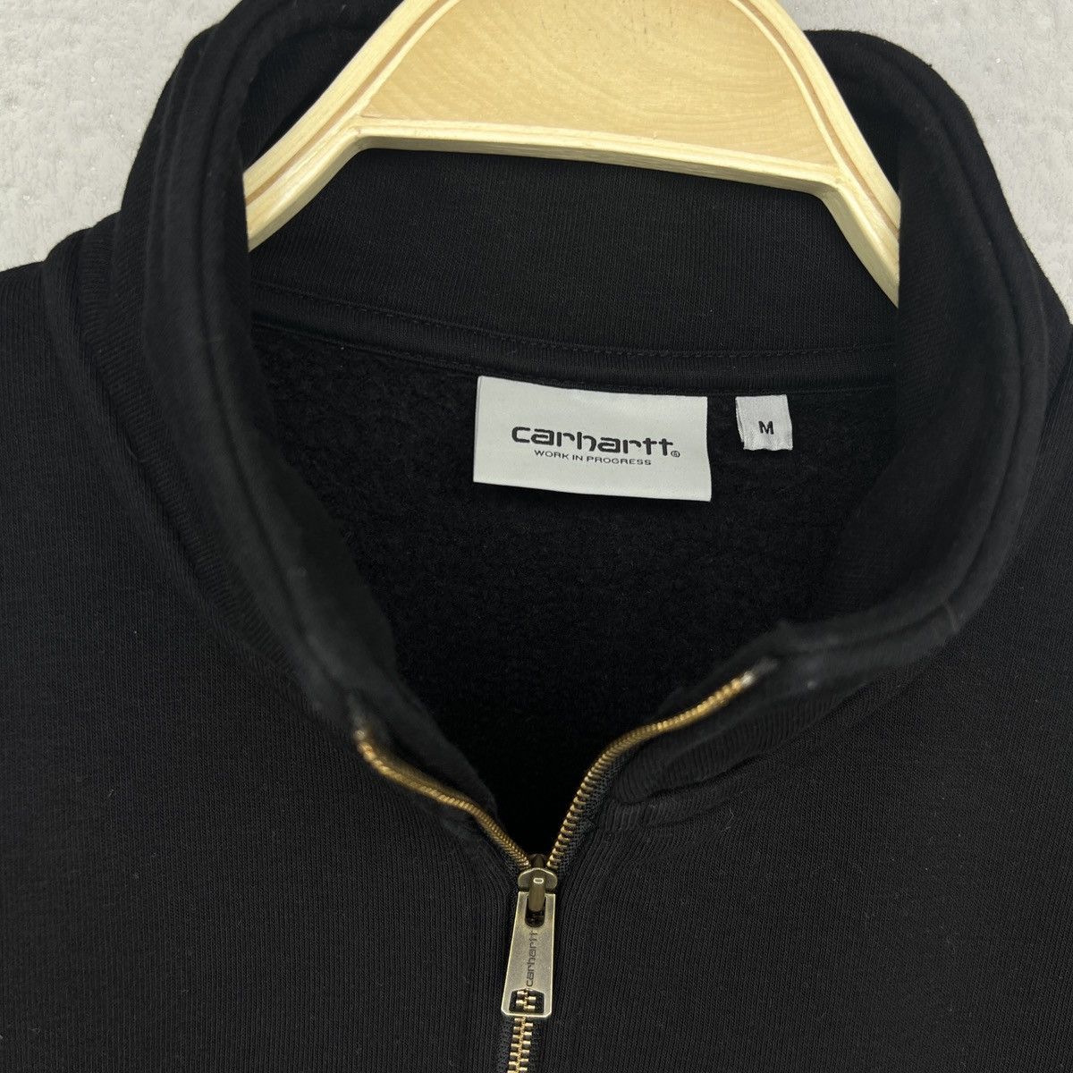 Carhartt Carhartt WiP Sweatshirt Chase Neck Half ZIP Black Logo Size US M / EU 48-50 / 2 - 5 Thumbnail