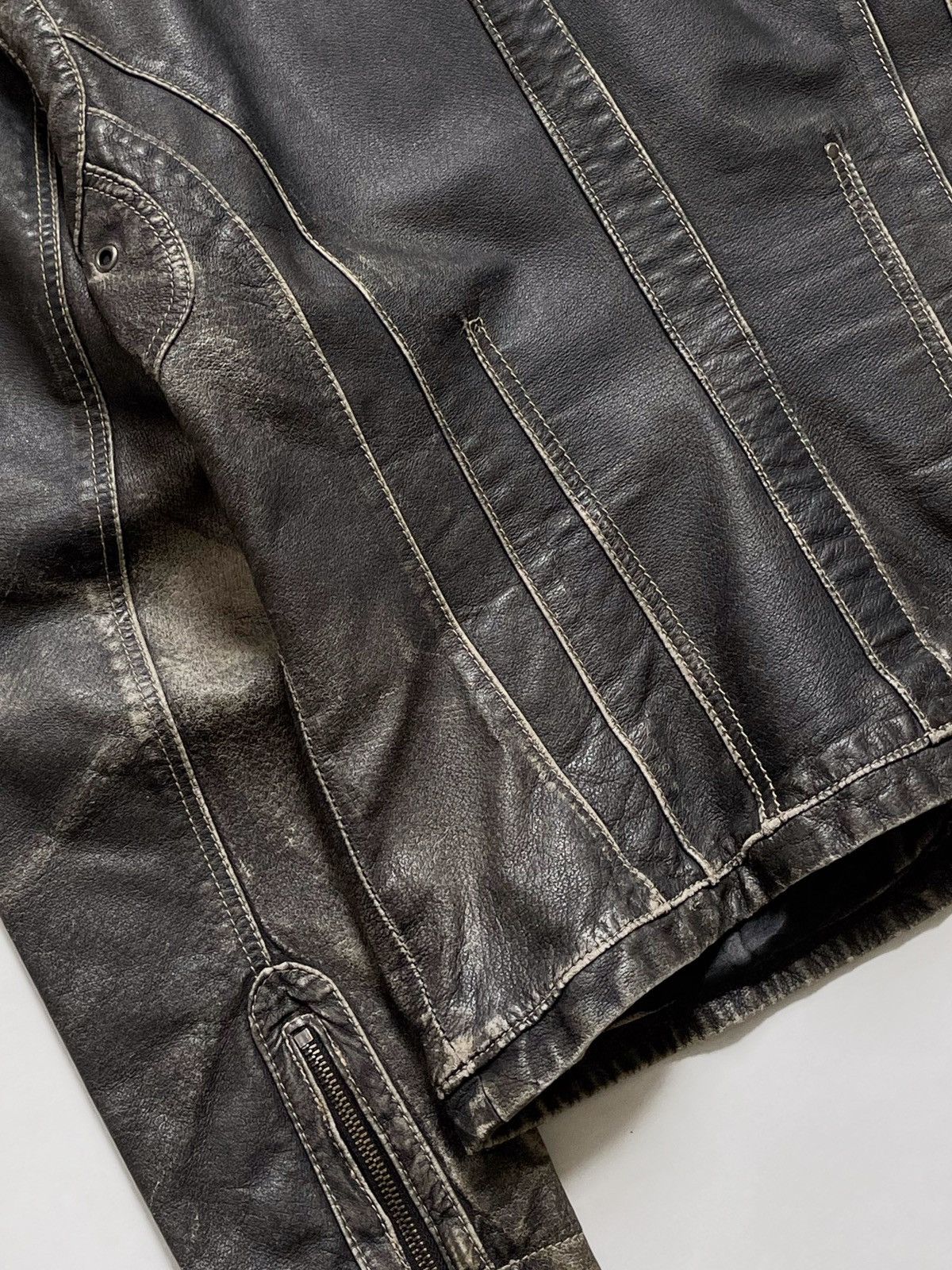 Other Vintage Heine avant-grade leather jacket Y2K Japanese style Size L / US 10 / IT 46 - 7 Thumbnail
