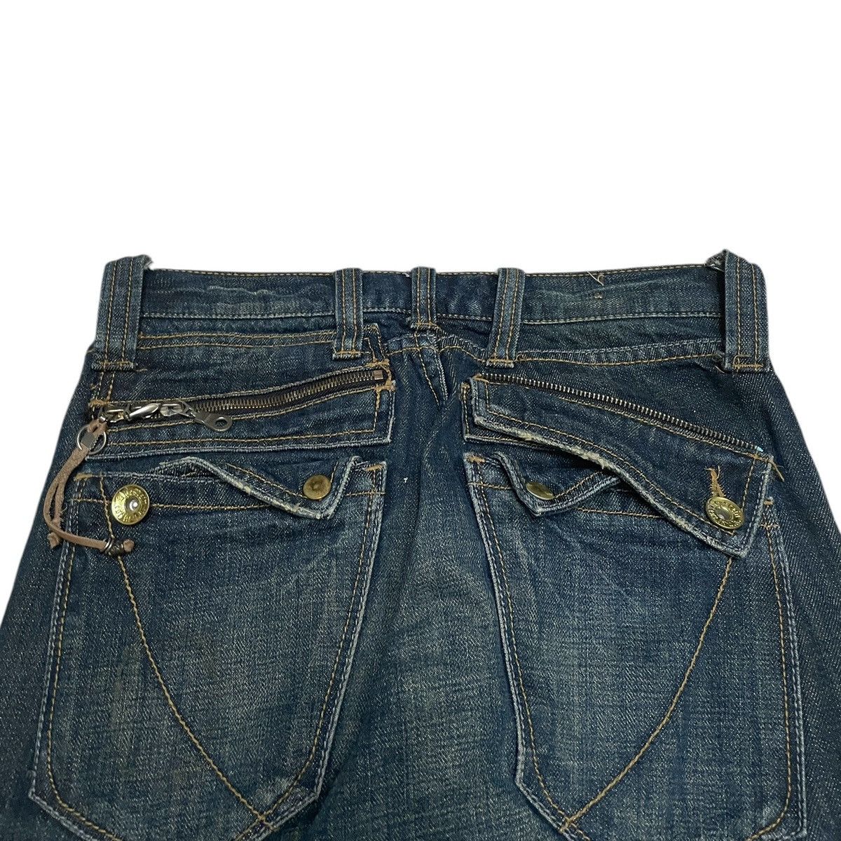 If Six Was Nine Rare Design Vintage Brand Apestain Flared Jeans 1990s Size US 30 / EU 46 - 4 Thumbnail