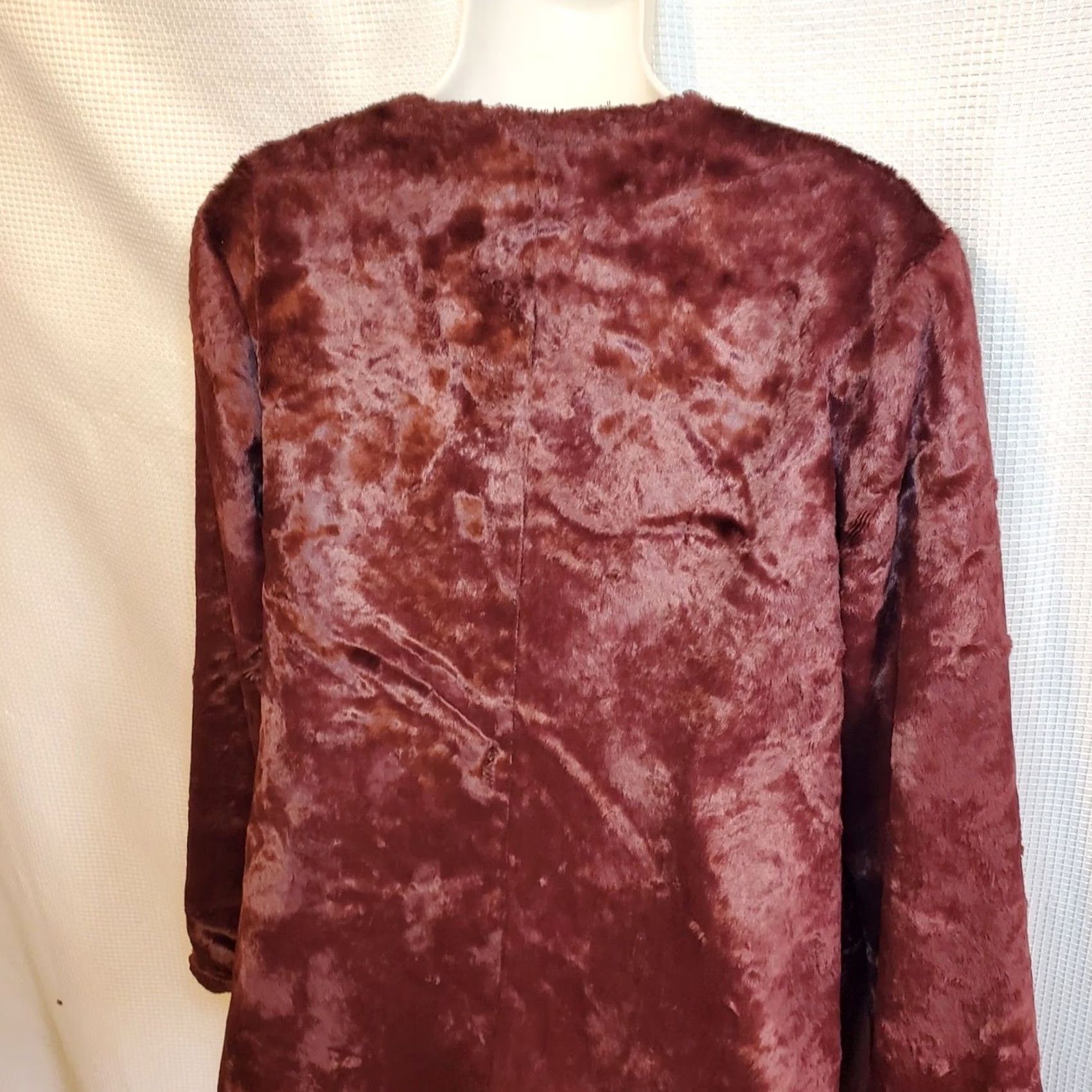 Habitat Tabitha Anthropologie Coat Womens Sm Burgundy Faux Fur City Party Talley Sz Size S / US 4 / IT 40 - 6 Thumbnail