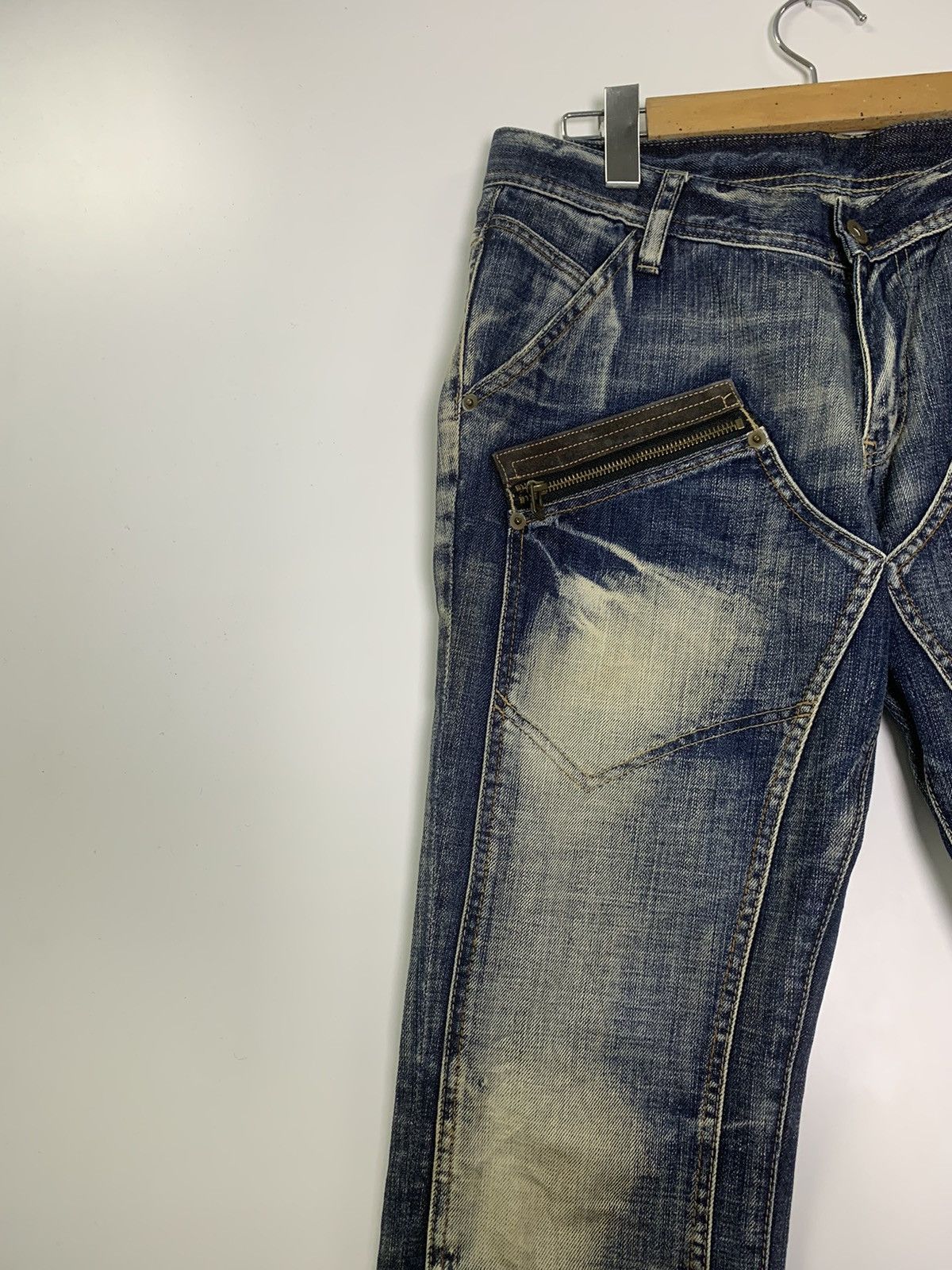 Michel Klein × Vintage Vintage distress jeans Size US 34 / EU 50 - 4 Thumbnail