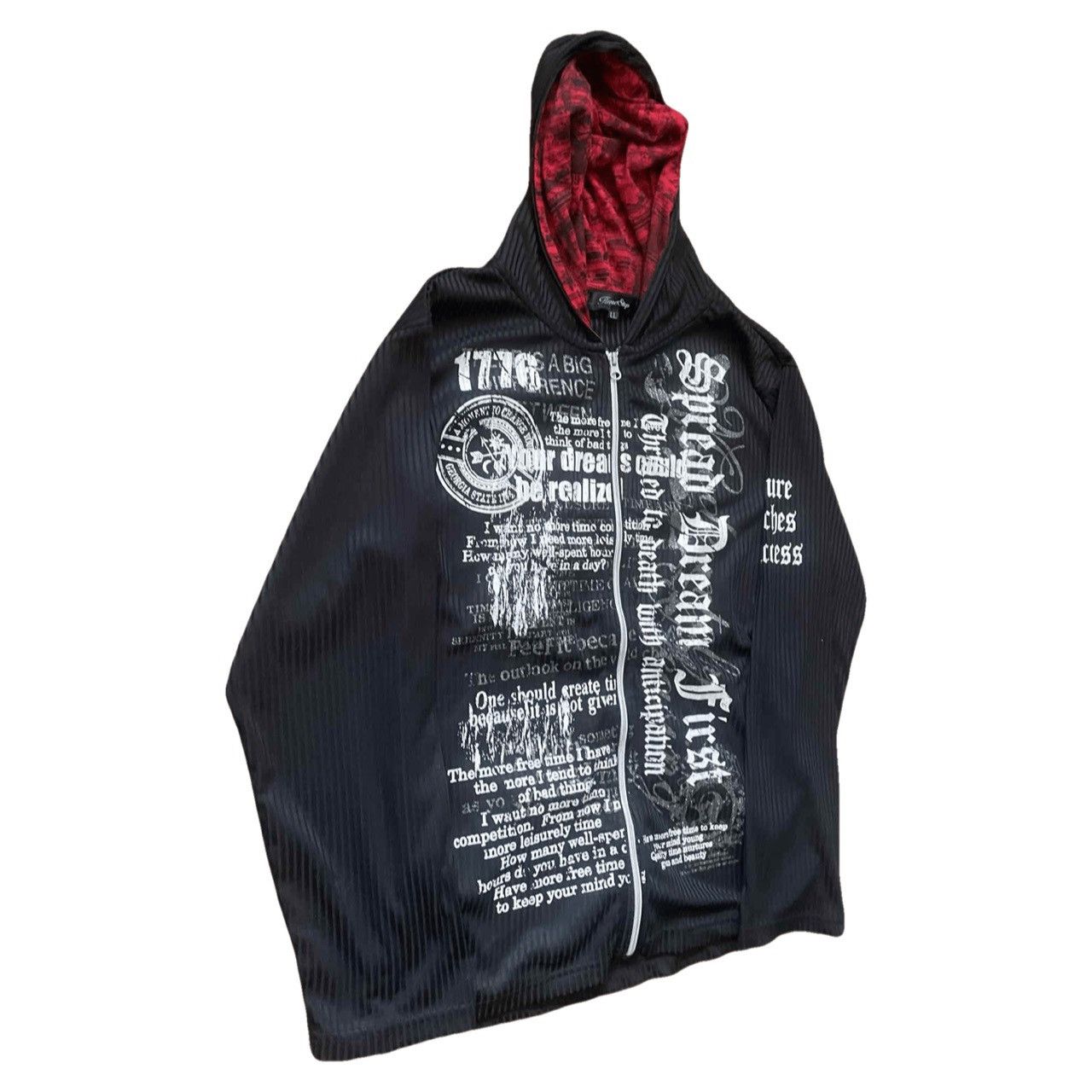 If Six Was Nine 2000s Japanese archive zip up poem glitter hoodie Size US L / EU 52-54 / 3 - 3 Thumbnail