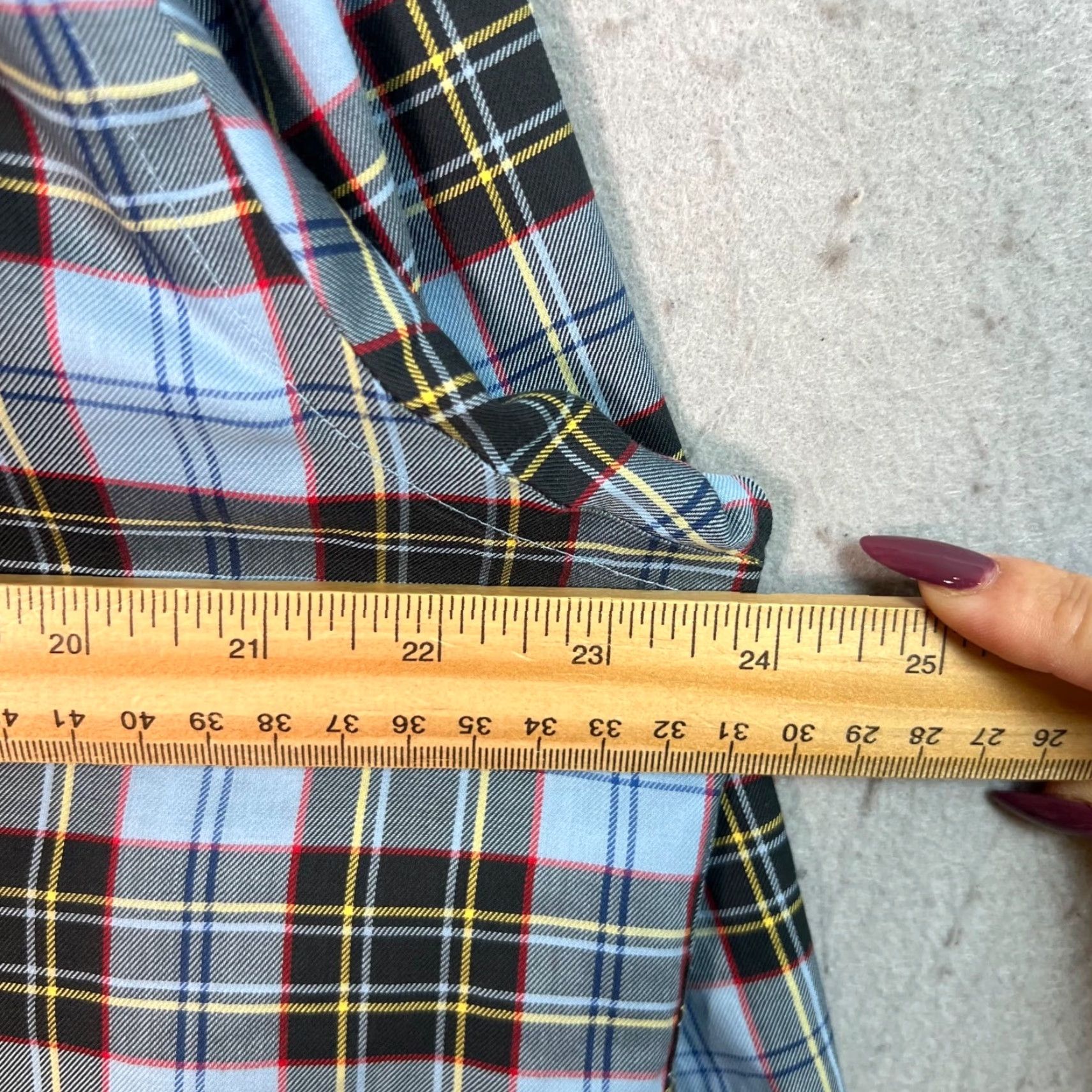 Vintage L.L.Bean Mens Large Button-Down Shirt U.S. Air Force Tartan Plaid 100% Cotton Size US L / EU 52-54 / 3 - 4 Thumbnail