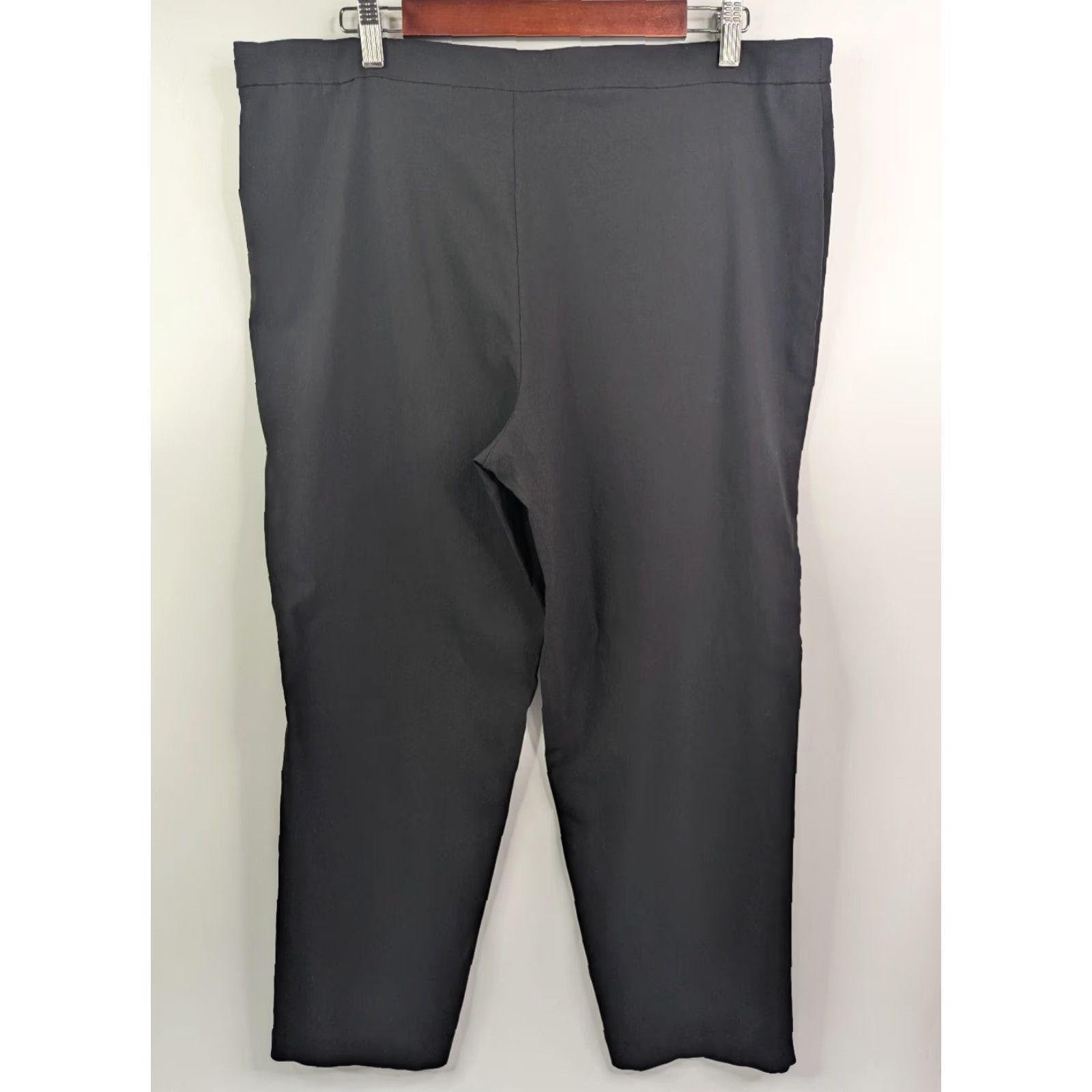 Vintage VINTAGE Susan Graver Womens XL Black Ponte Knit Slim Leg Stretch Pull On Pant QVC Size 40" / US 18 - 4 Thumbnail