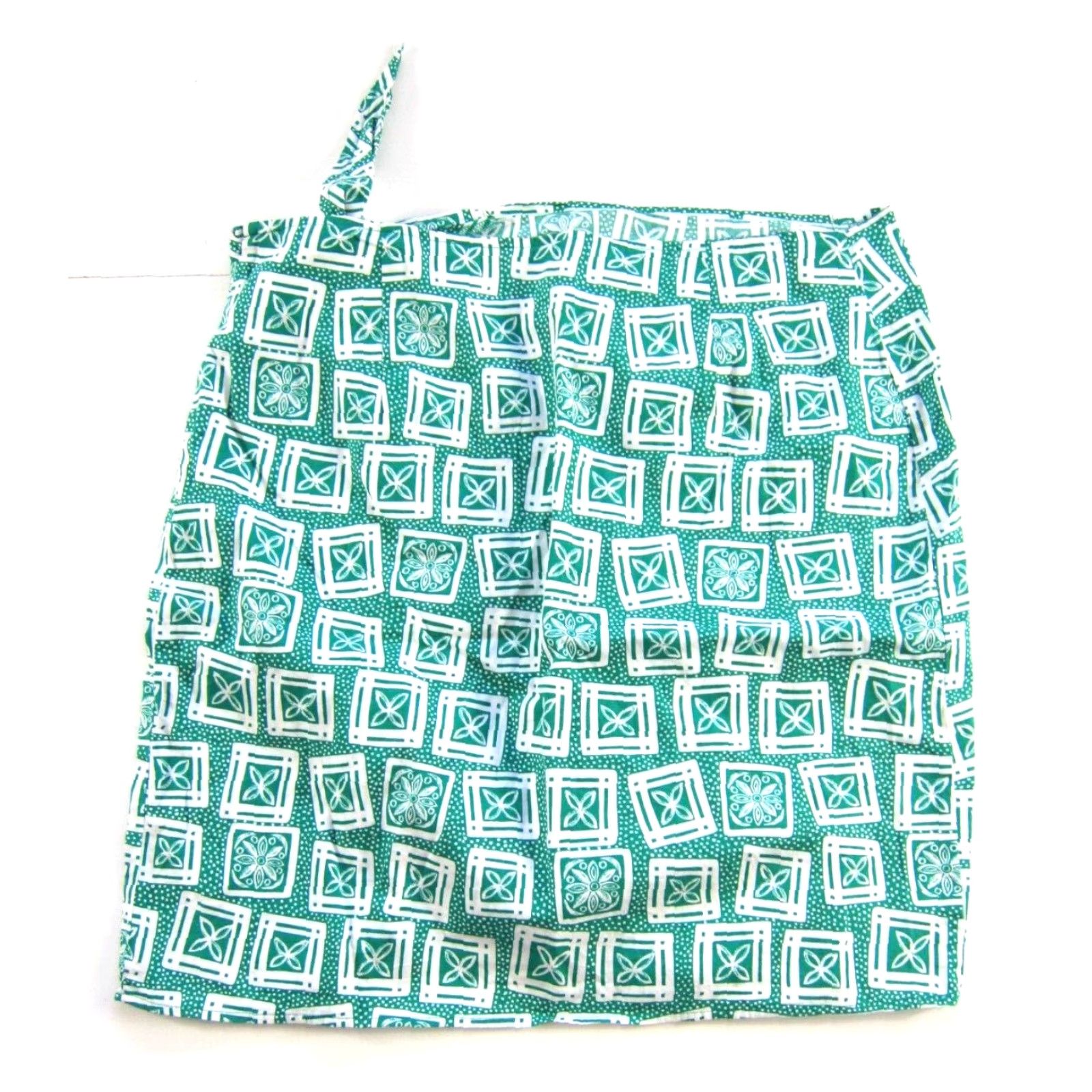 Vintage VINTAGE Chaus Skirt Wrap 100% Cotton Green White Floral Polka Dot Medium Women's Short Size 32" / US 10 / IT 46 - 2 Thumbnail