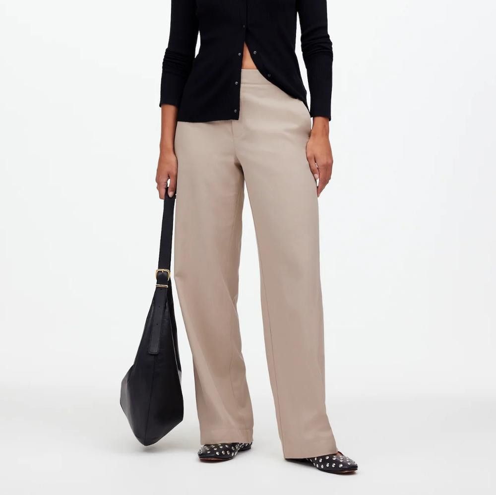 Madewell Madewell Pull-On Straight Pants in Drapey Twill Size 26" / US 2 / IT 38 - 1 Thumbnail