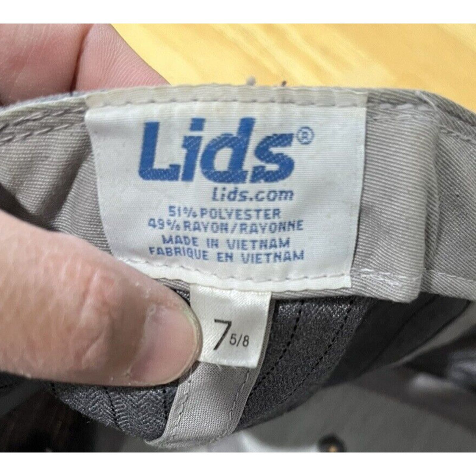 Lids Gray Black Pinstripe Lids Ball Cap Hat Fitted 7 5/8 Classic Size ONE SIZE - 6 Thumbnail