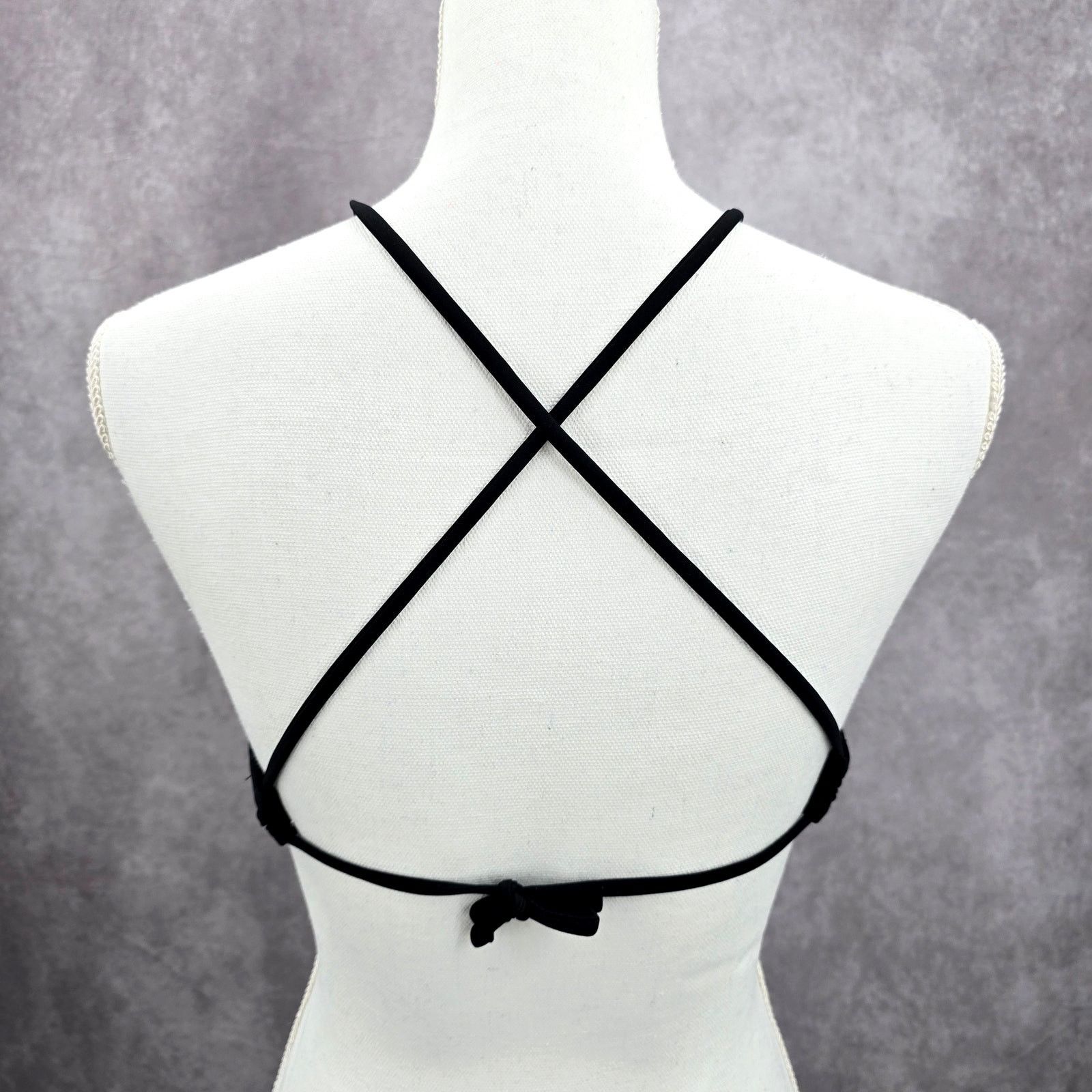 Other Xhilaration Black Crochet String Padded Bikini Top Swim M Size ONE SIZE - 3 Thumbnail