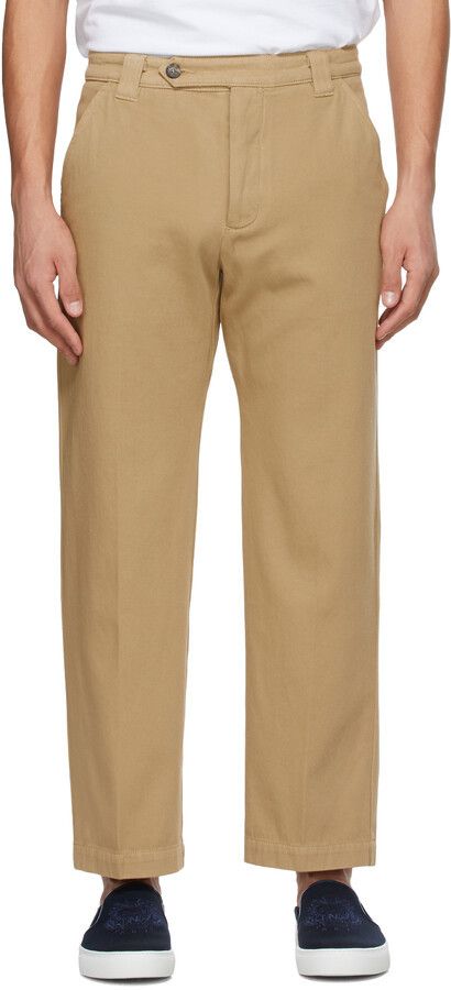image of Kenzo Beige Cropped Trousers, Men's (Size 32)
