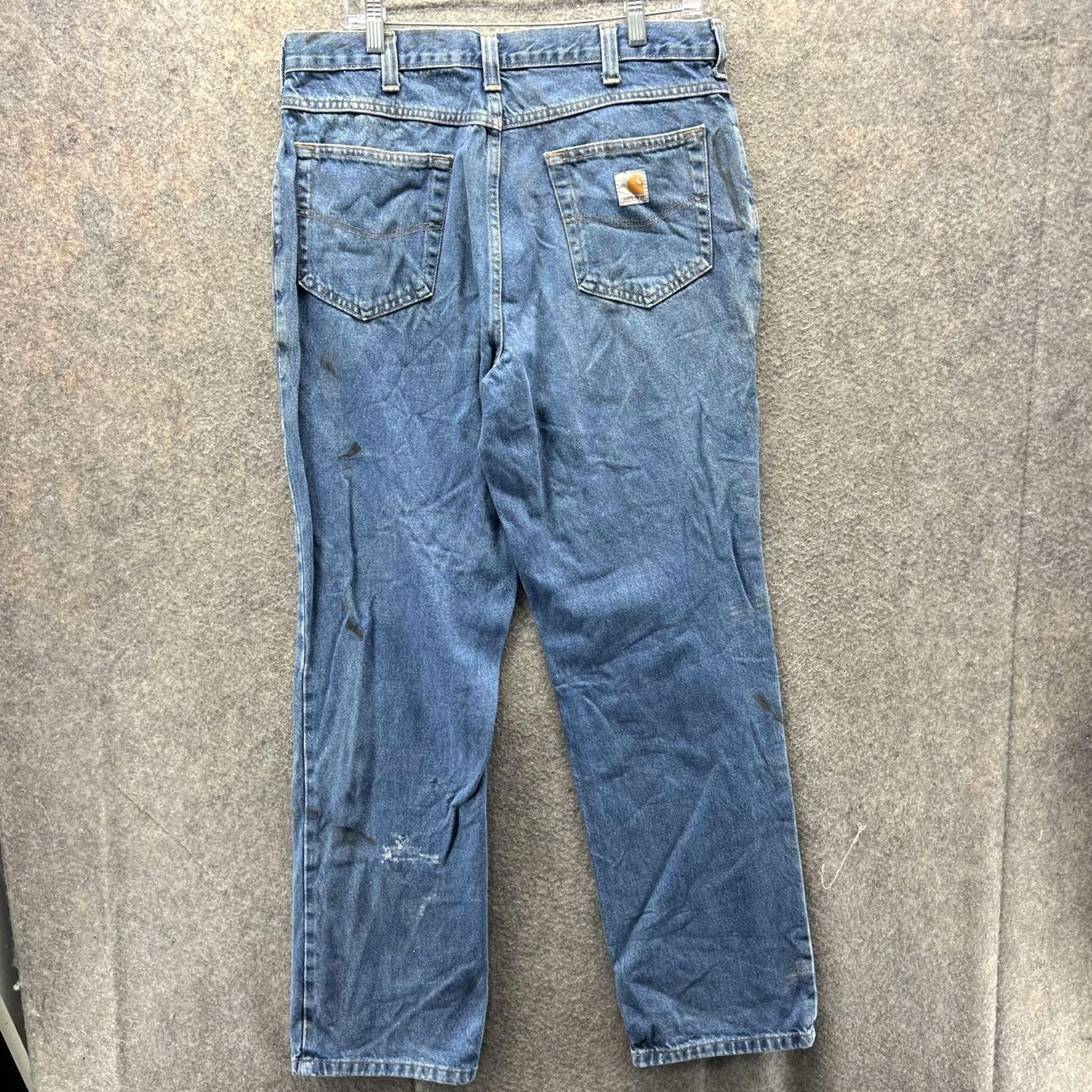 Carhartt VINTAGE Carhartt Jeans Mens 34x32 Blue Relaxed Straight Leg Denim Workwear Y2K Size US 34 / EU 50 - 2 Thumbnail