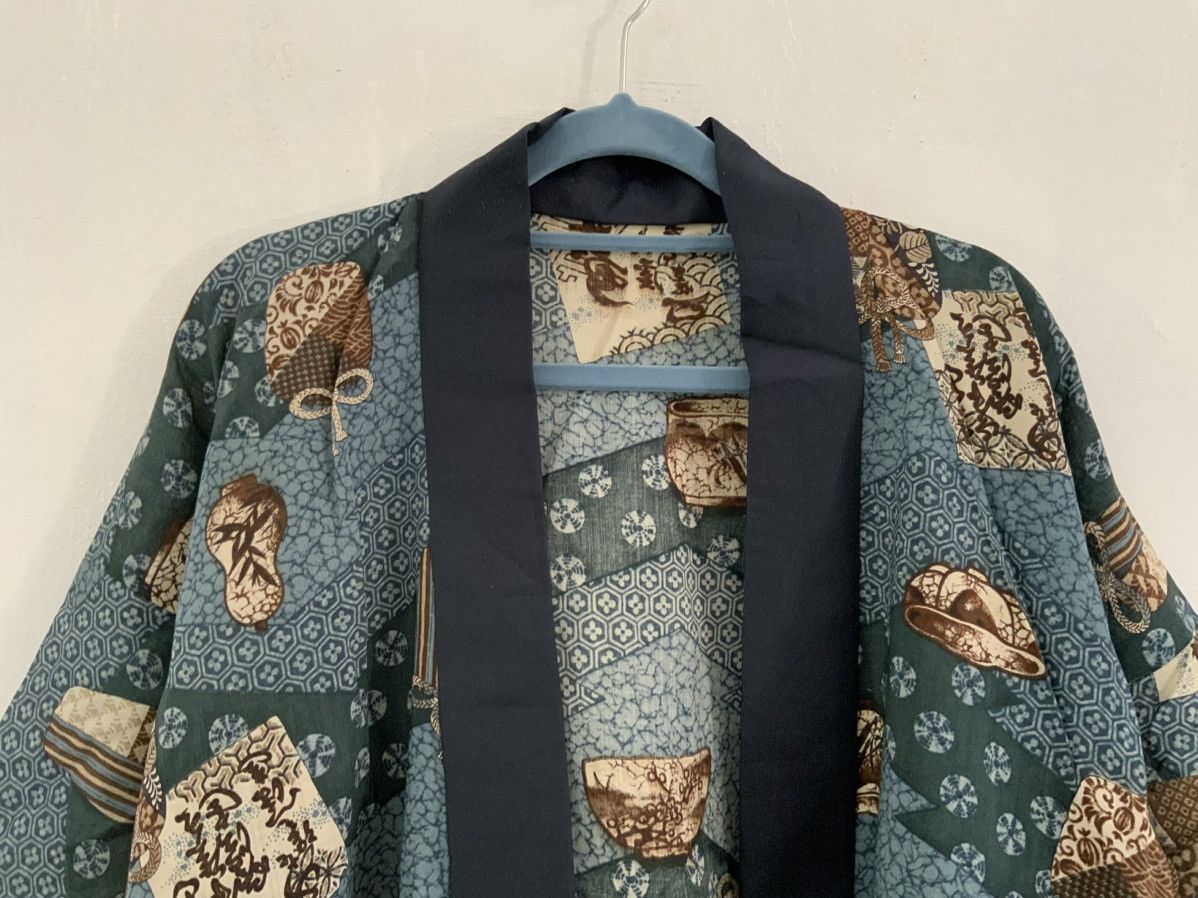 Japanese Brand Vintage Indigo Floral Art Kimono Classic Japan Size US XL / EU 56 / 4 - 3 Thumbnail