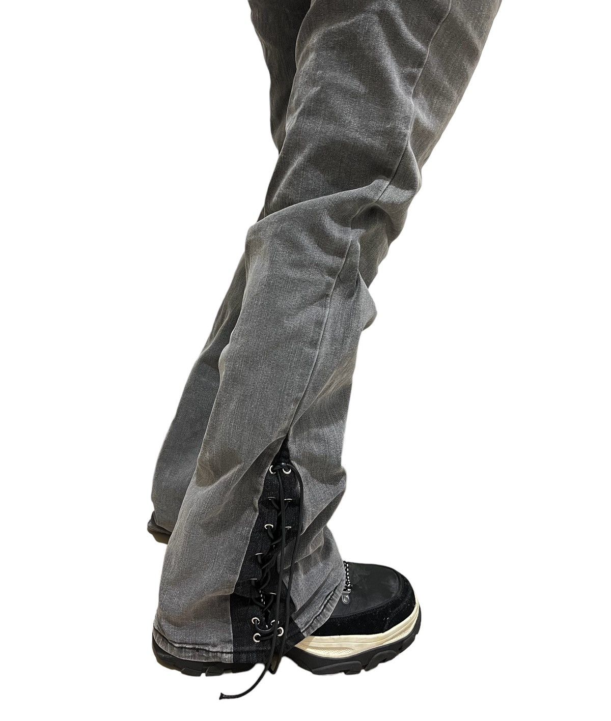 If Six Was Nine × Japanese Brand × Le Grande Bleu (L.G.B.) Blackpia - japanese flared laces up denim pants Size US 31 - 4 Thumbnail