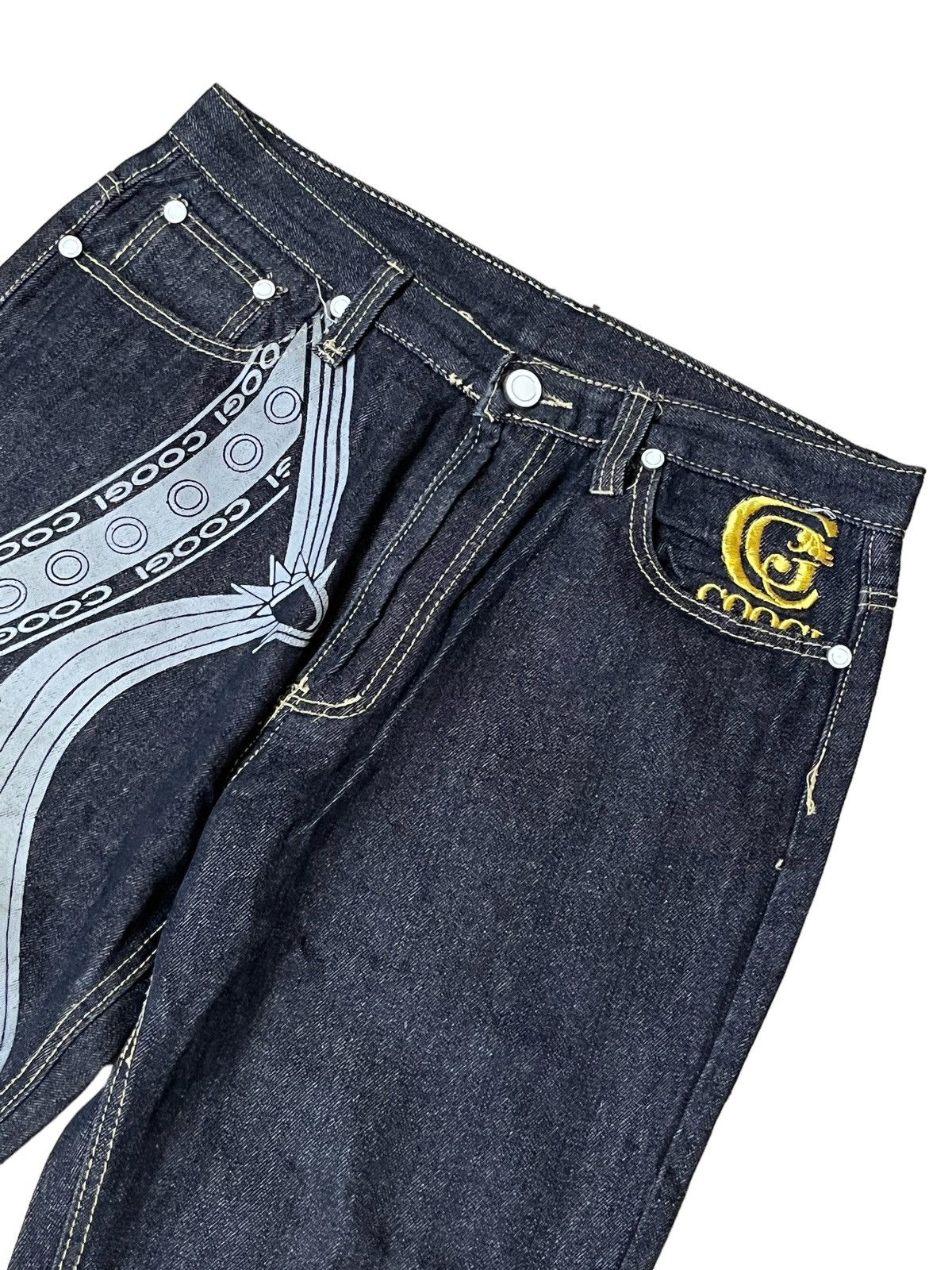 Coogi SICK🔥COOGI AUSTRALIA PRINTED/EMBROIDERY BAGGY JEANS Size US 34 / EU 50 - 6 Thumbnail