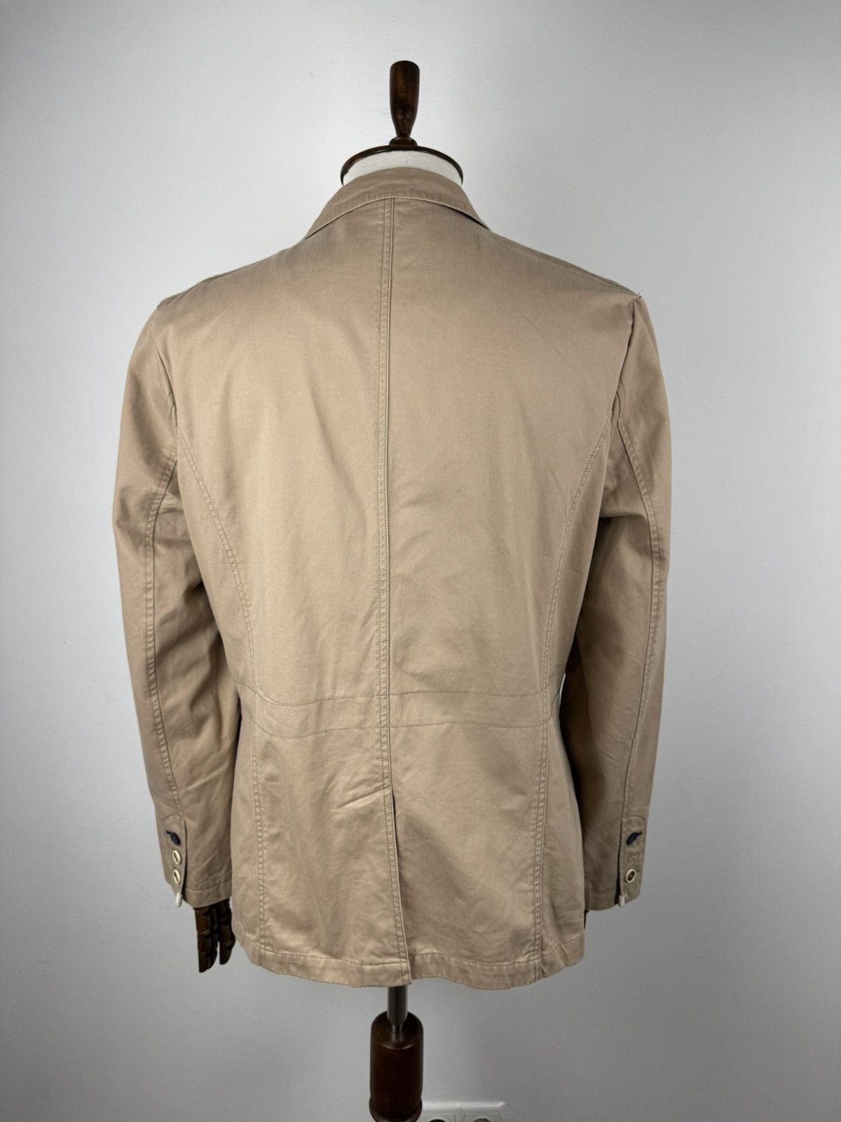 Sawyer of Napa Sawyers + Hendricks London Men's Beige Button Casual Jacket Size US XL / EU 56 / 4 - 6 Thumbnail