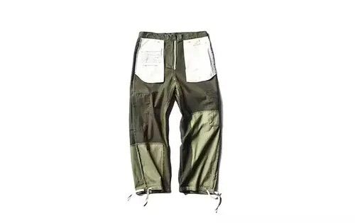 Other 2020S/S Simple Blue Japan Olive Patchwork Carrot Pants Size US 32 / EU 48 - 3 Thumbnail