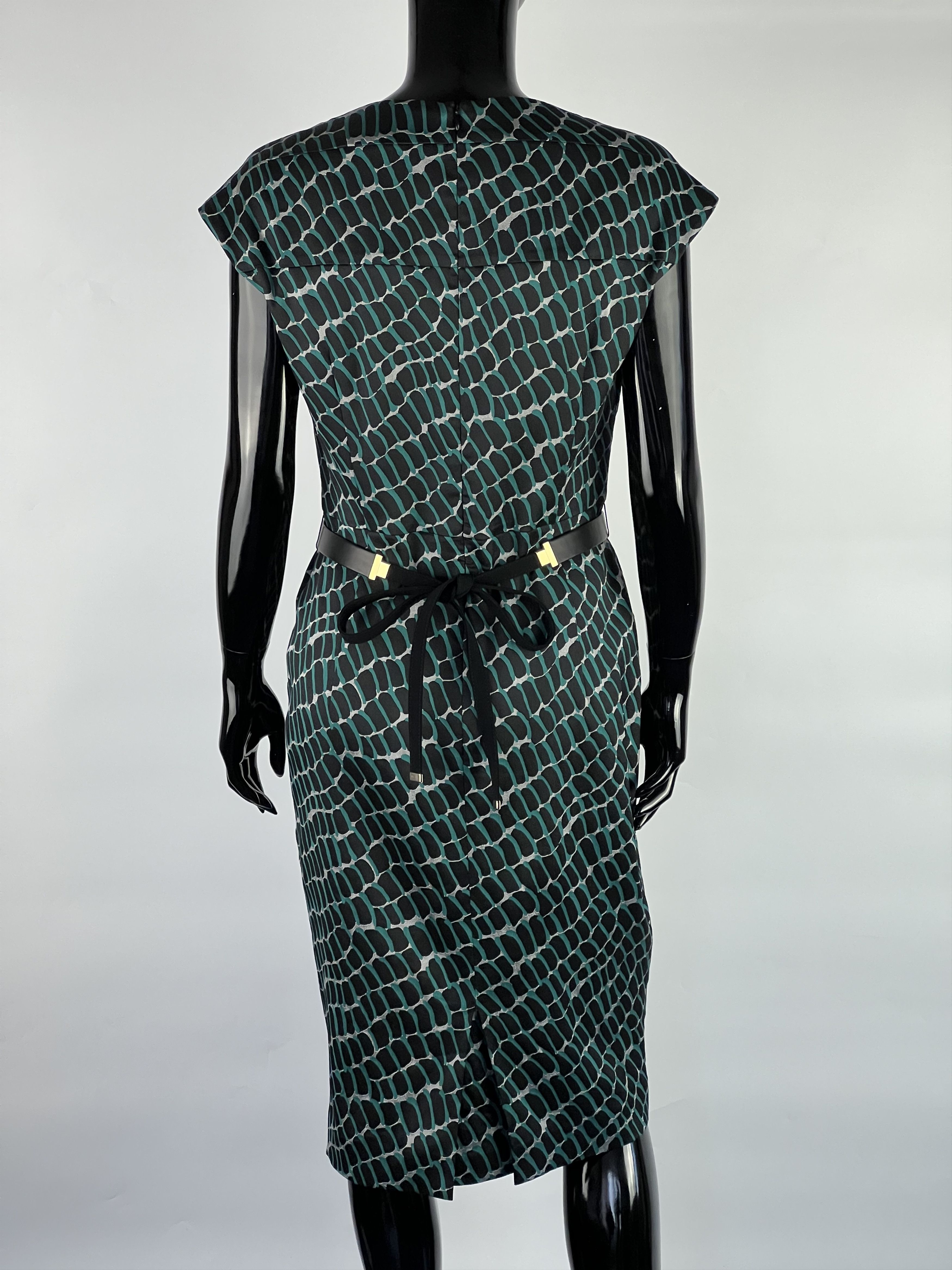 Escada Escada Silk Sleeveless Belt Dress Size 38 Size M / US 6-8 / IT 42-44 - 3 Thumbnail