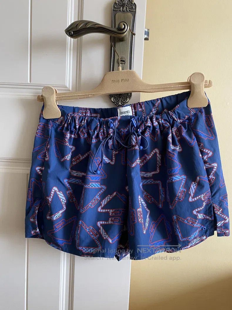 Hermes Hermes Blue printed shorts Size 42" / US 20 - 1 Thumbnail