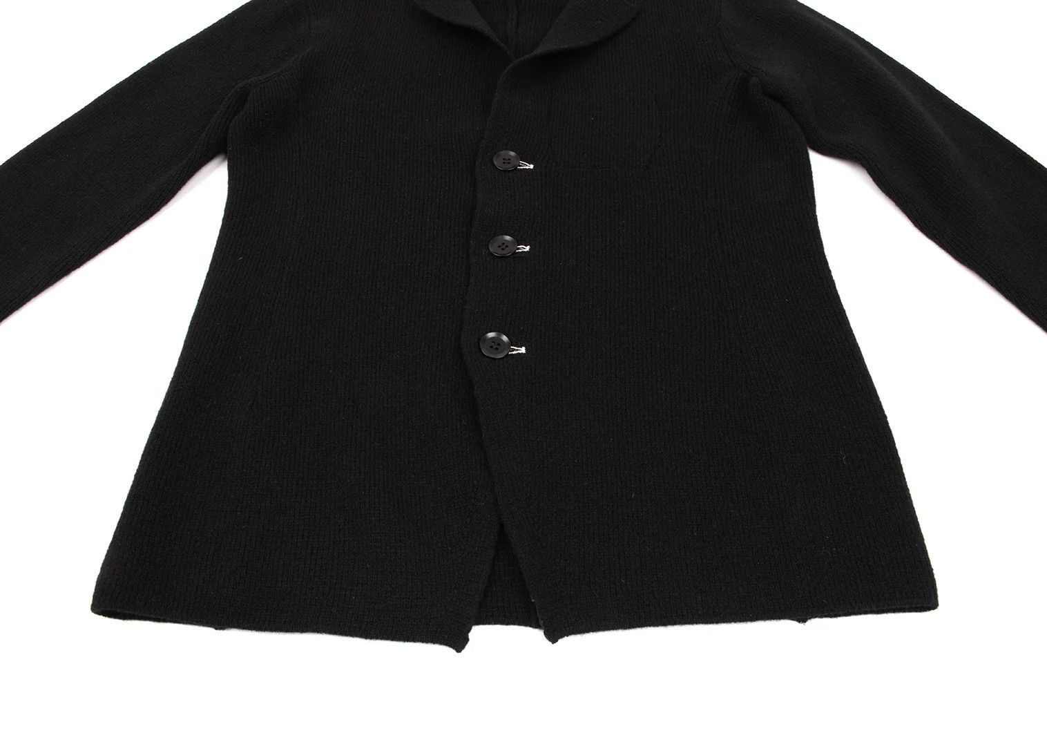Yohji Yamamoto Yohji Yamamoto Wool Knit Blazer Black 3 Size US L / EU 52-54 / 3 - 8 Thumbnail
