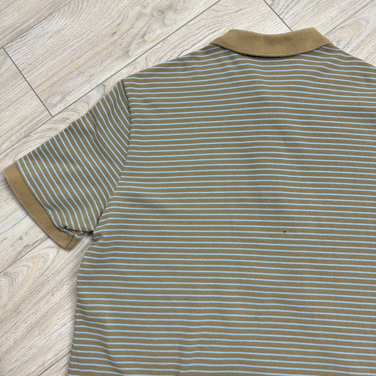 Other Vintage Lacoste Brown/Baby Blue Striped Polo T-Shirt Size US M / EU 48-50 / 2 - 15 Thumbnail
