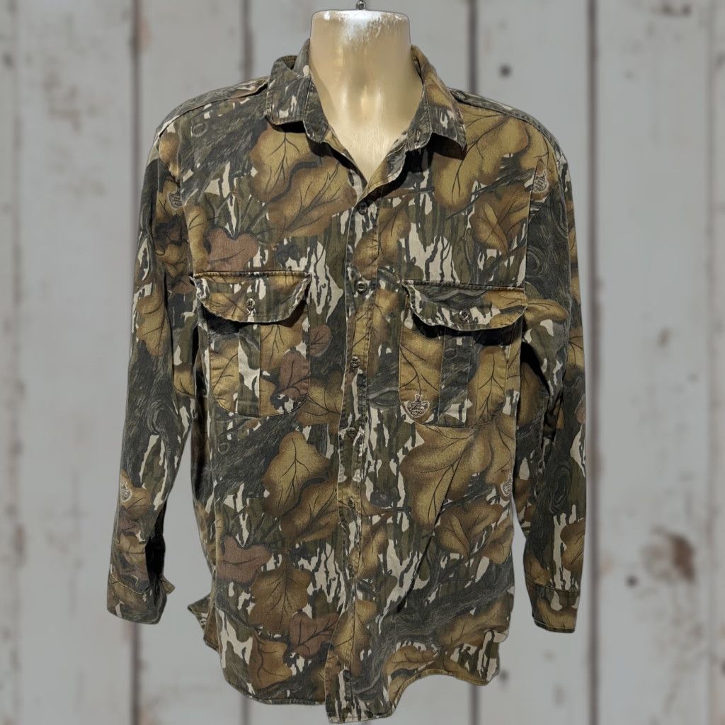 Vintage VINTAGE Mossy Oak Shirt Mens M Fall Foliage Camo USA Made Nice! Size US L / EU 52-54 / 3 - 1 Thumbnail