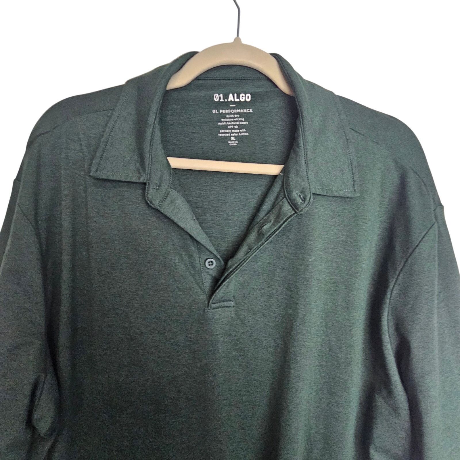 PB 0110 01.Algo Polo Shirt Green Short Sleeve Pullover Top Men XL Size US XL / EU 56 / 4 - 2 Thumbnail