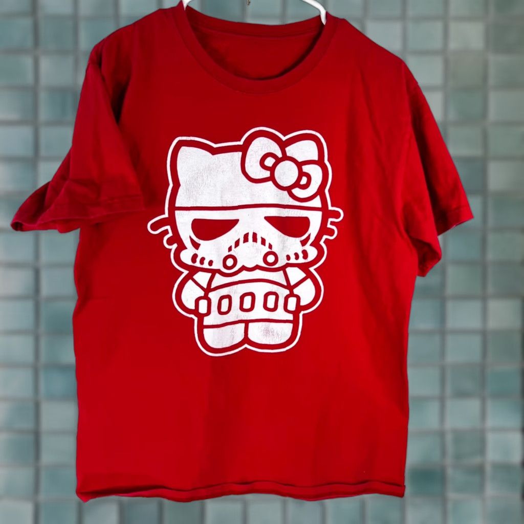 Vintage Hello Storm Kitty Womens Short Sleeve T Shirt M White Logo Breathable 90s Cartoon Style Womens Size M / US 6-8 / IT 42-44 - 1 Thumbnail