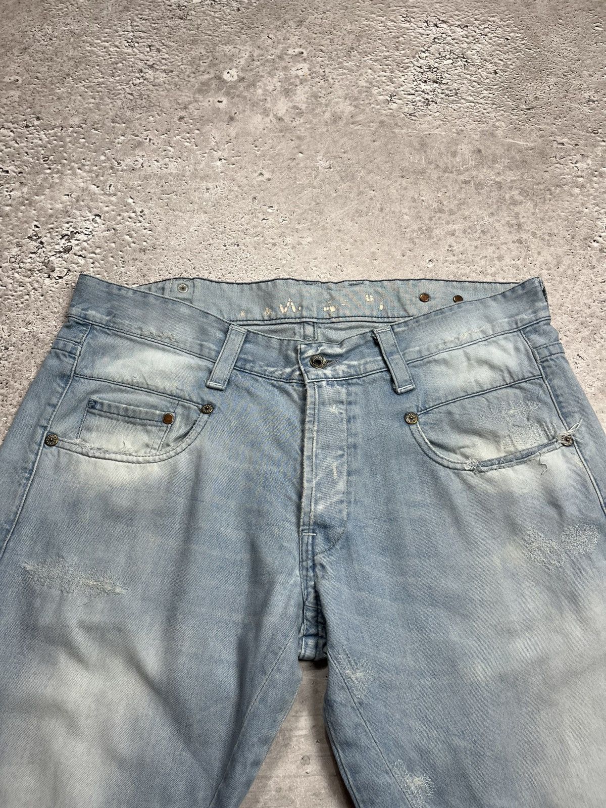 G-Star G-Star RAW Baggy Light Wash Distressed Jeans Men’s Size US 36 / EU 52 - 17 Thumbnail