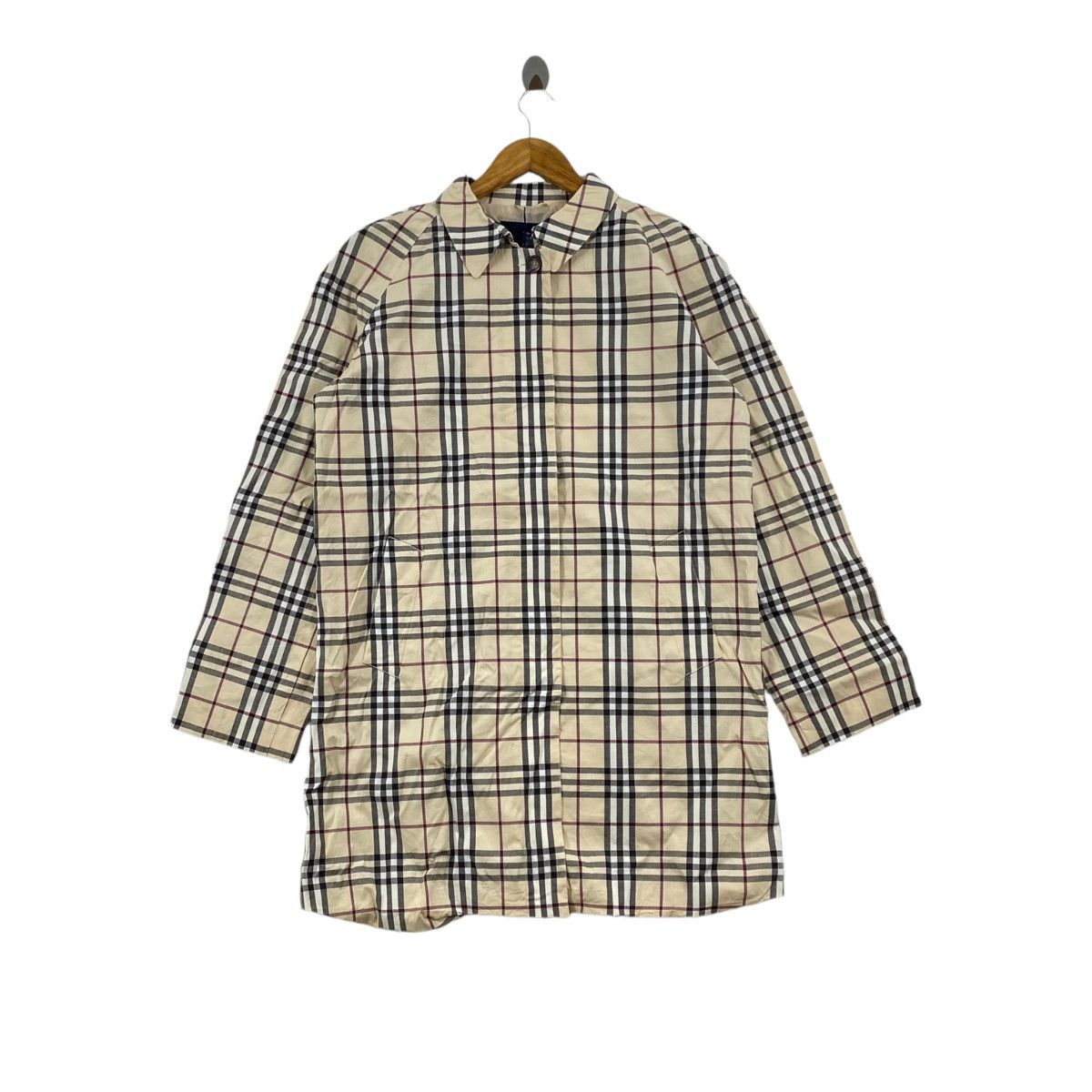 Burberry Vintage BURBERRYS LONDON Italy Nova Check Tartan Parka Coat Size US M / EU 48-50 / 2 - 1 Thumbnail