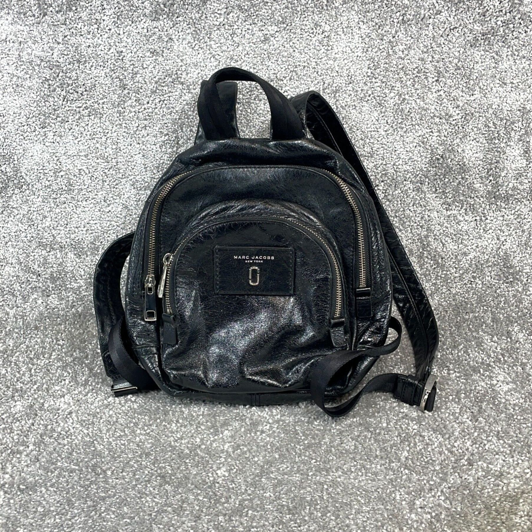 Marc Jacobs Marc Jacobs Double Pack Mini Leather Backpack Black Leather Inner Grailed