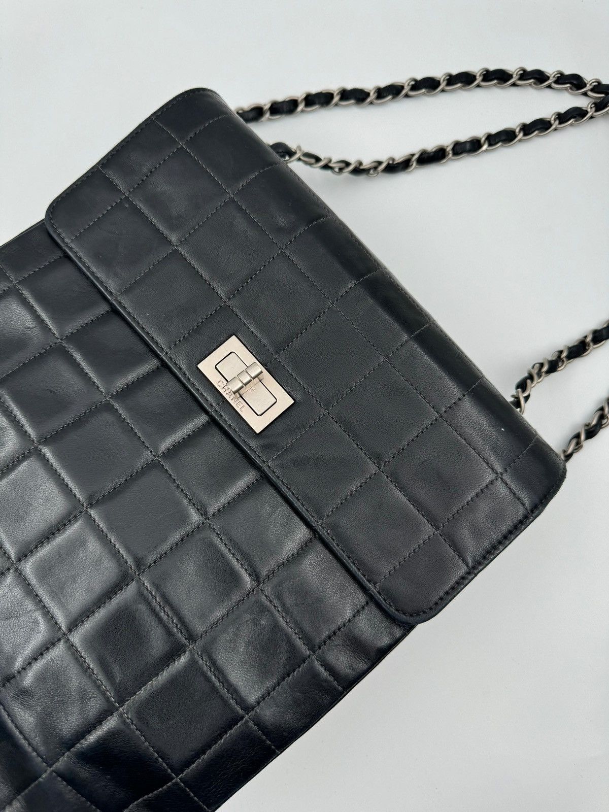 Chanel × Vintage CHANEL BLACK SQUARE QUILTED CHAIN SHOULDER BAG Size ONE SIZE - 6 Thumbnail