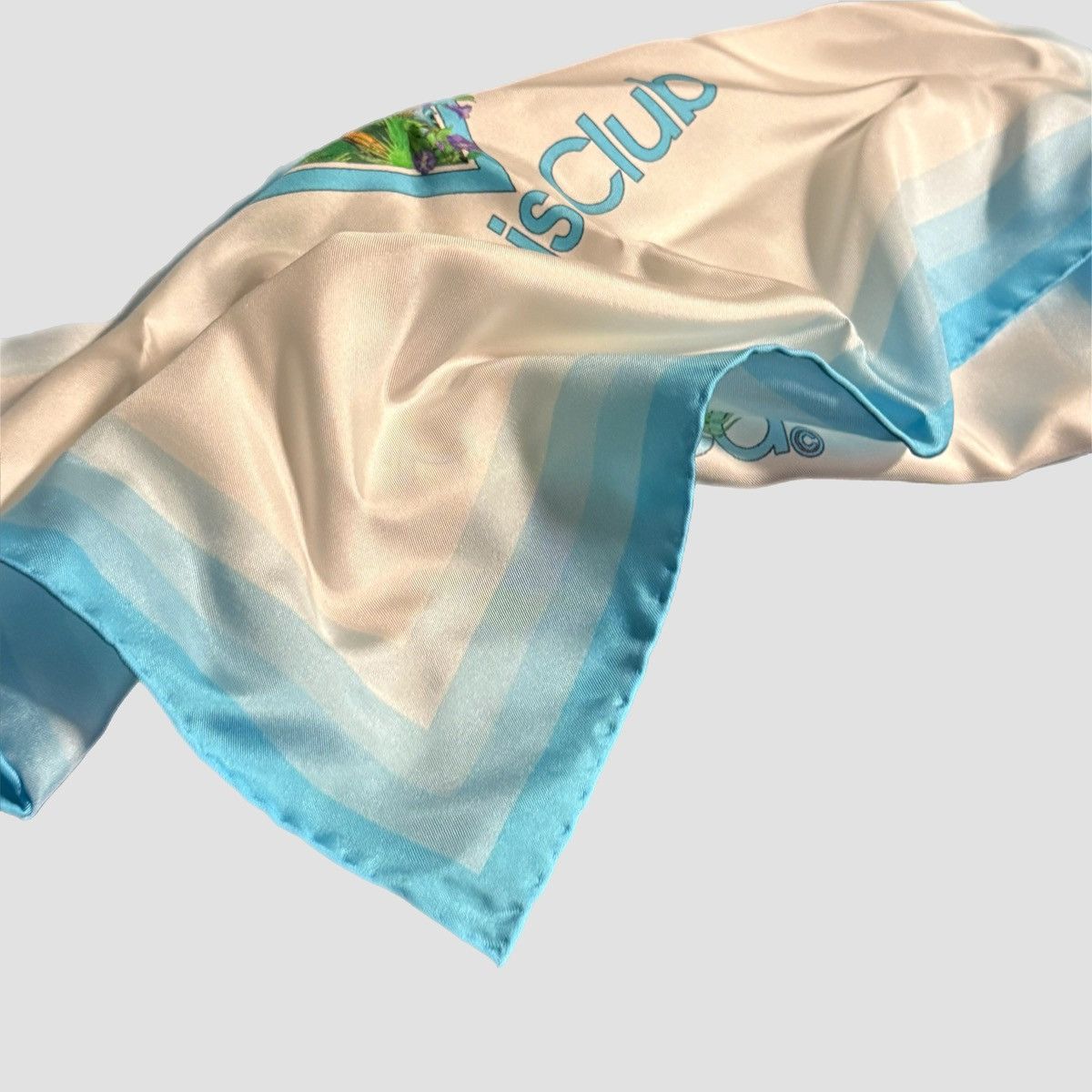 Casablanca Casablanca Silk Twill Palm Springs Scarf Blue Size ONE SIZE - 7 Thumbnail