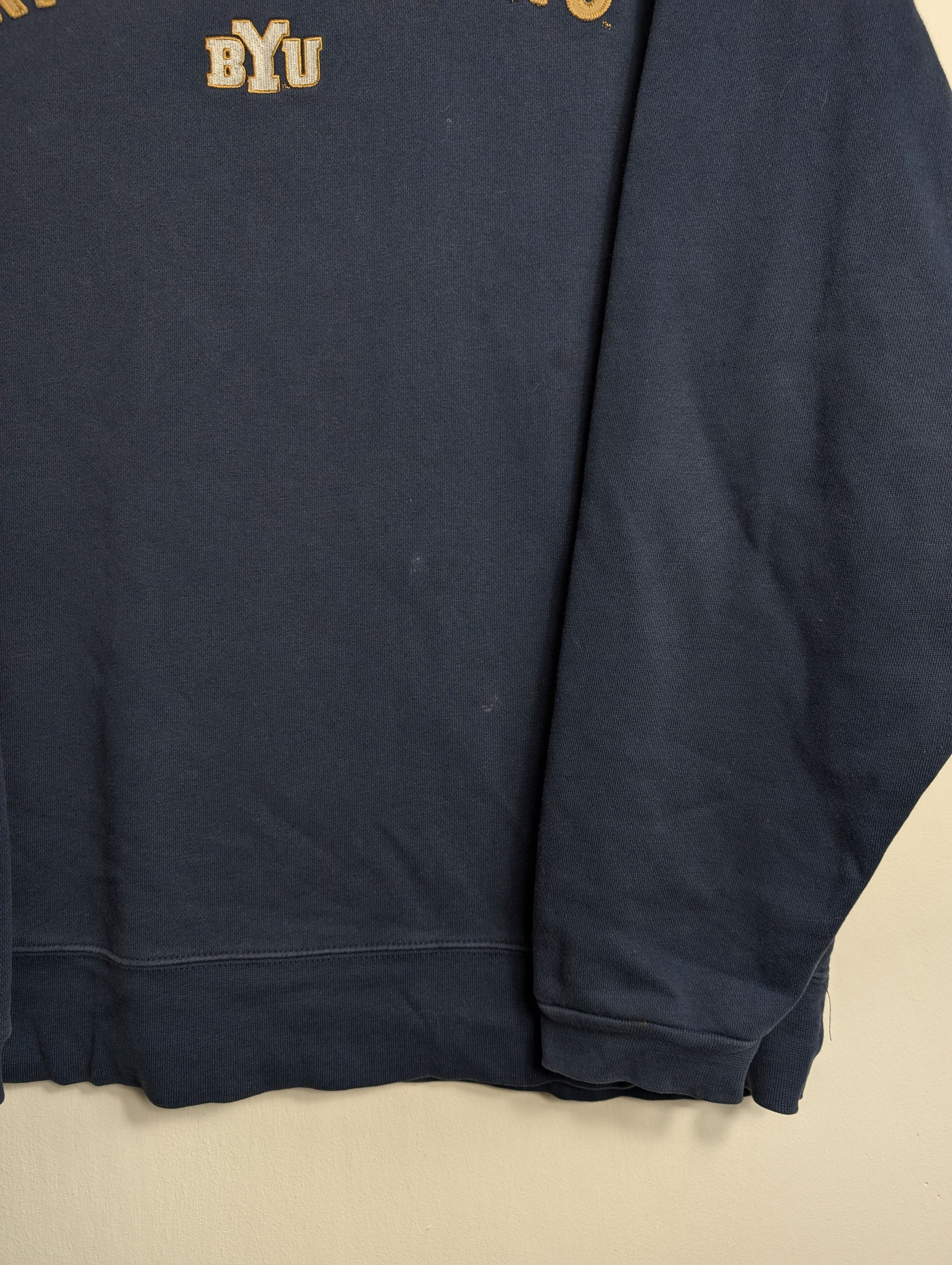 Nike Vintage Nike BYU Brigham Young Sweatshirt Boxy Navy L Size US L / EU 52-54 / 3 - 5 Thumbnail