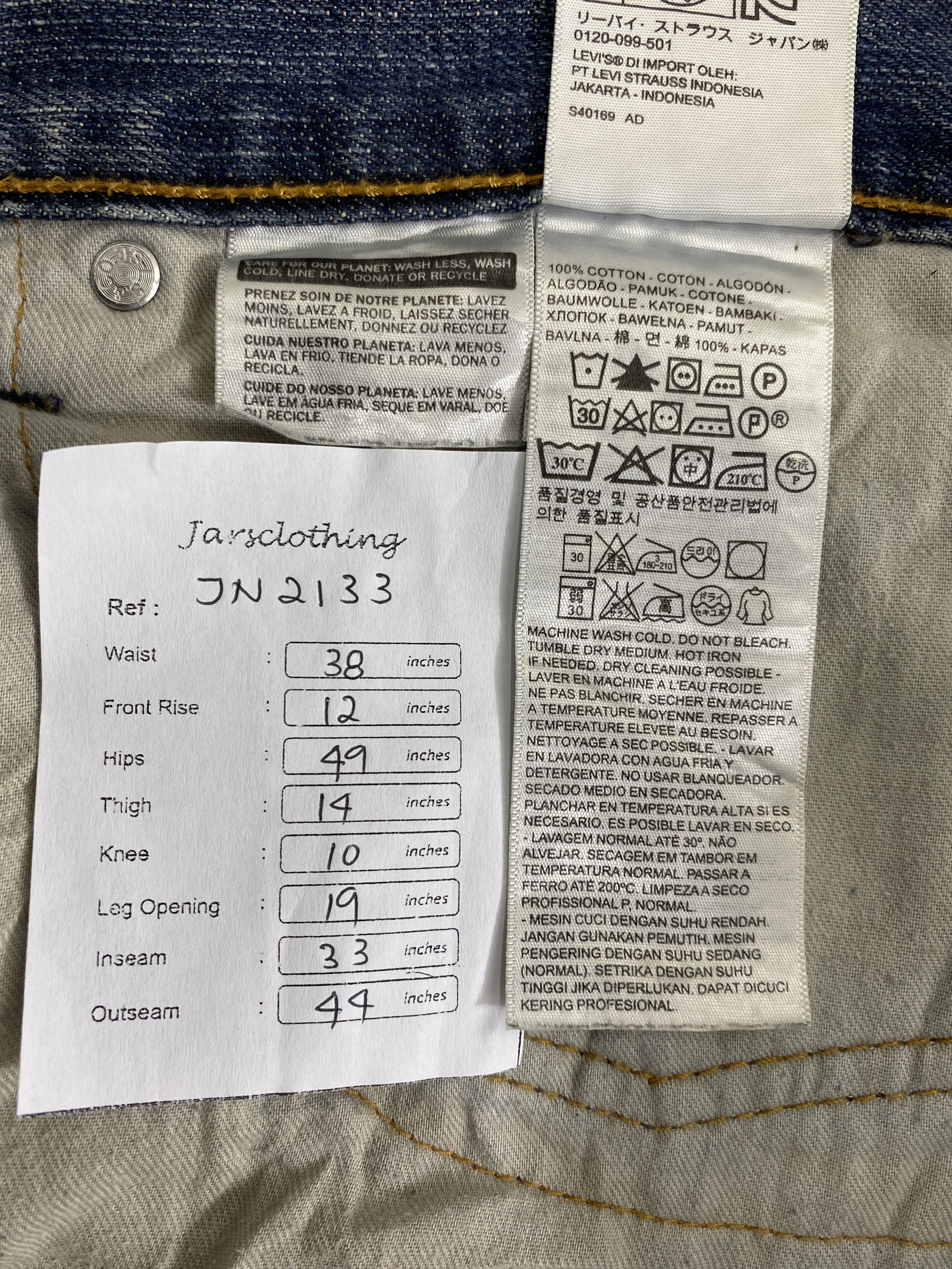 Levi's Distressed Blue Vintage Levi's 559 38x33 Denim -JN2133 Size US 38 / EU 54 - 6 Thumbnail