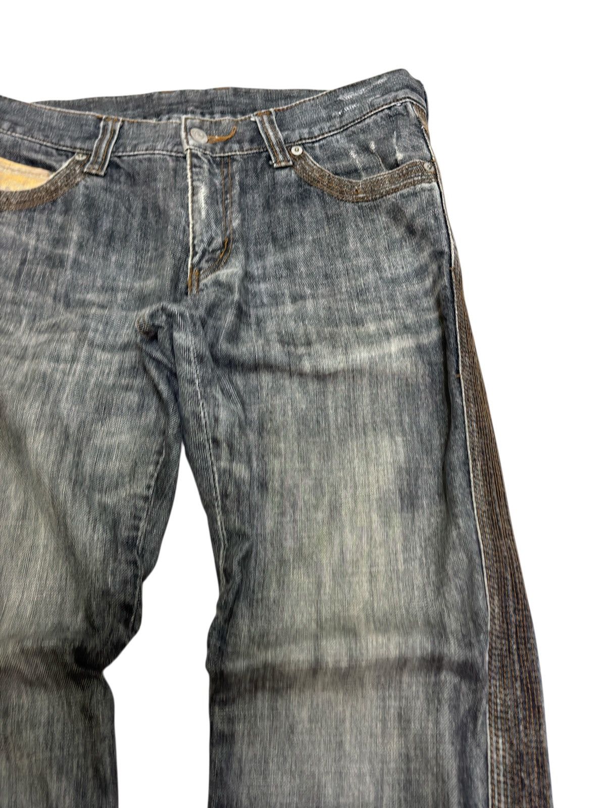 Comme Ca Ism Comme Ça Collection Grey Embroidered Pocket Jeans Y2K Style Size US 31 - 5 Thumbnail