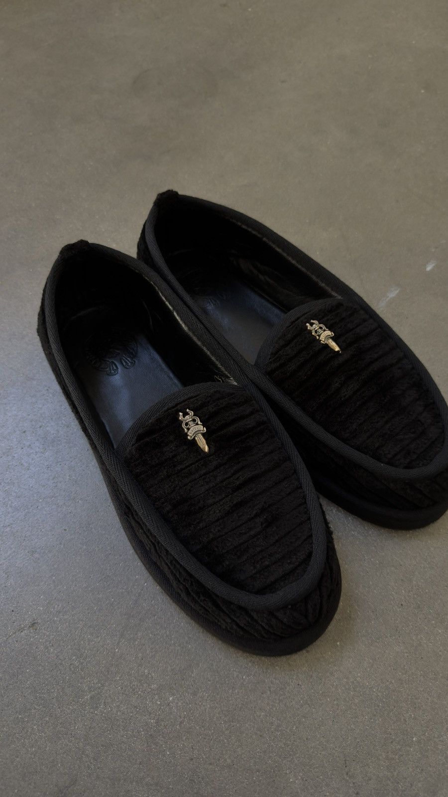 Chrome Hearts Chrome Hearts Black Corduroy Dagger Slippers Size US 8 / EU 41 - 7 Thumbnail