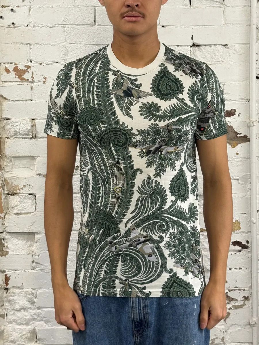 Givenchy SS2013 Givenchy Planes War Green T-Shirt by Riccardo Tisci Size US S / EU 44-46 / 1 - 2 Thumbnail