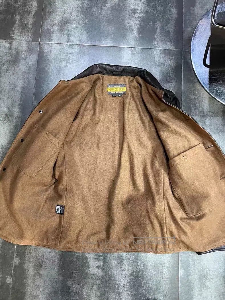 Other Heavy cowhide dispatcher leather jacket Size US M / EU 48-50 / 2 - 5 Thumbnail