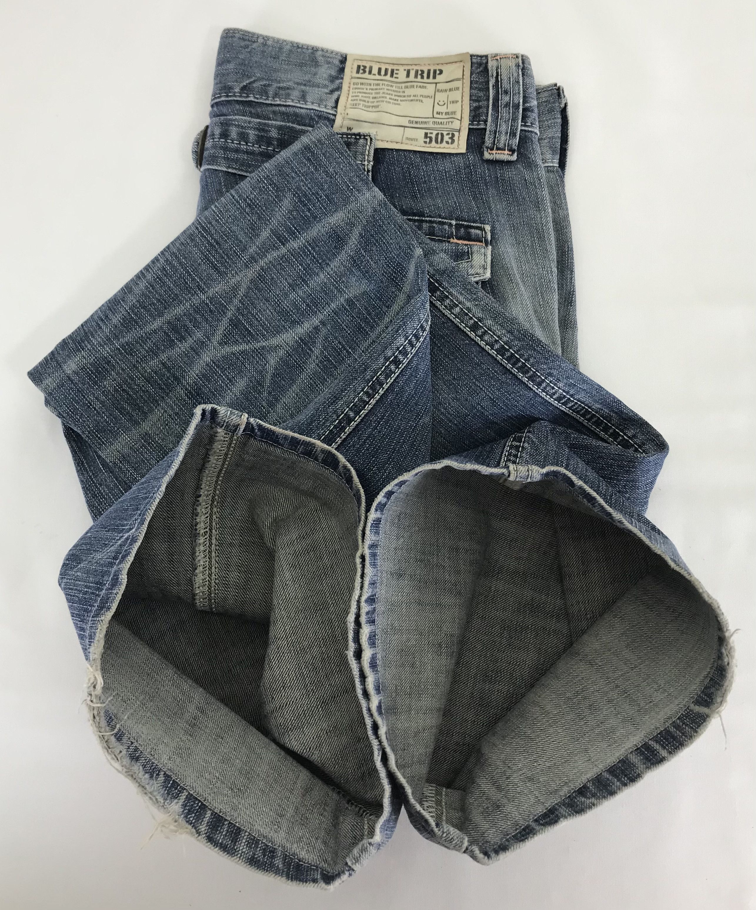 Edwin Vintage Edwin 503 Buckle Back Flare Jeans Size US 31 - 12 Thumbnail