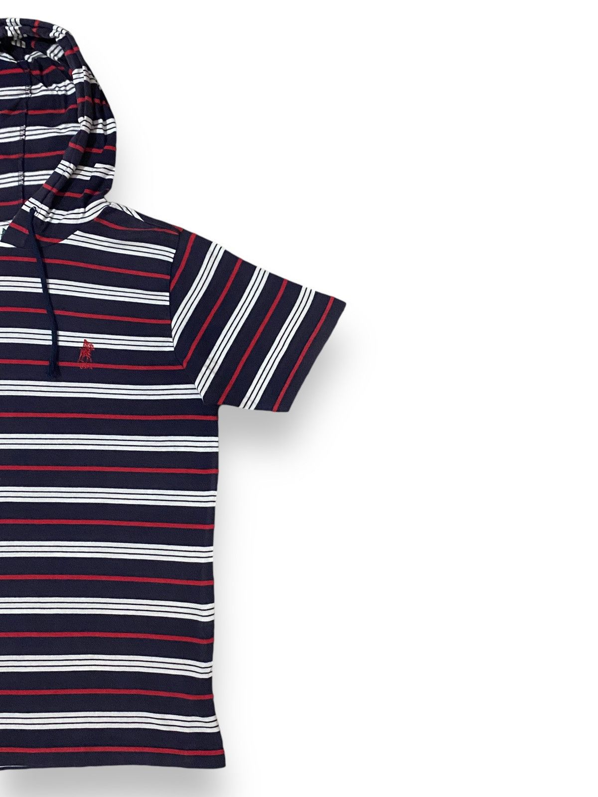 Japanese Brand × U.S. Polo Assn. U.S.POLO ASSOCIATION STRIPES HOODIE SHORT SLEEVES Size US M / EU 48-50 / 2 - 4 Thumbnail