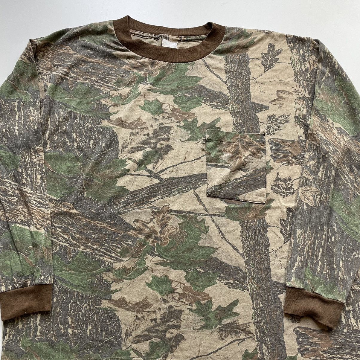 Vintage Vintage 90s Tree Camo Pocket Long Sleeve Shirt Boxy XL Rare Size US XL / EU 56 / 4 - 2 Thumbnail
