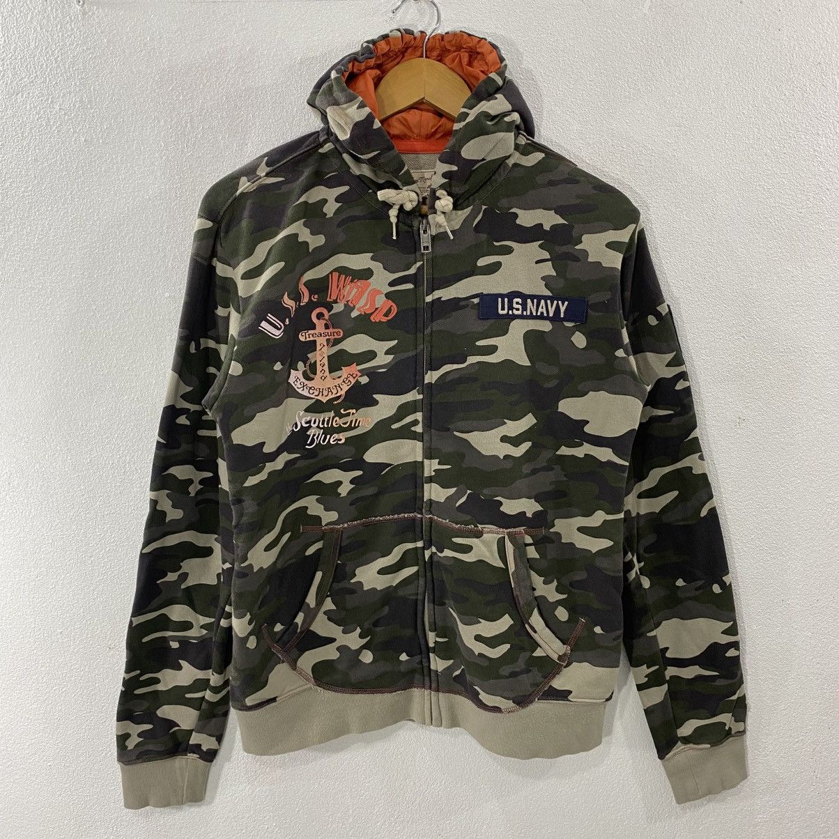 Avirex Vintage Avirex US Navy Camouflage Hoodie Size US M / EU 48-50 / 2 - 1 Thumbnail
