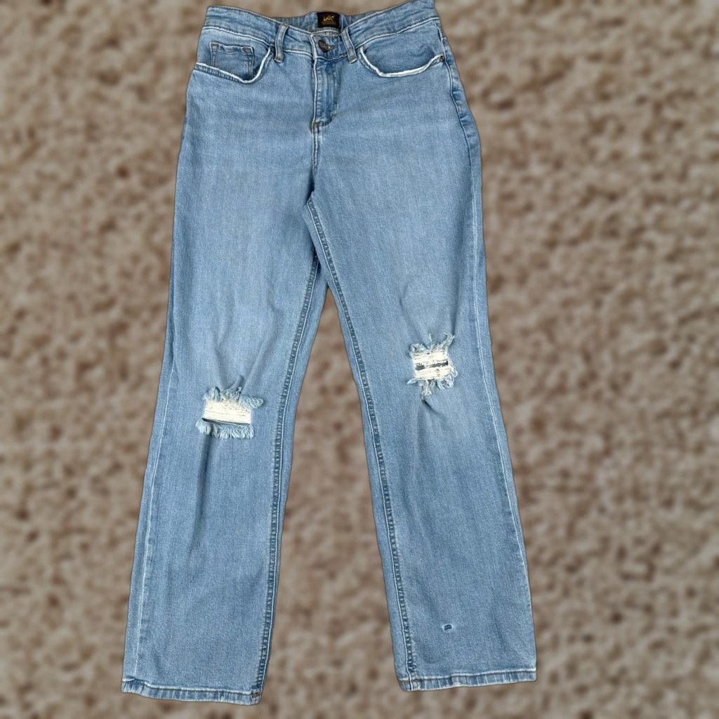 Lee VINTAGE Lee Women's Jeans 27 Blue Denim Straight Leg High Rise 27x29 Cowboy Southwestern Style Size 27" / US 4 / IT 40 - 1 Thumbnail