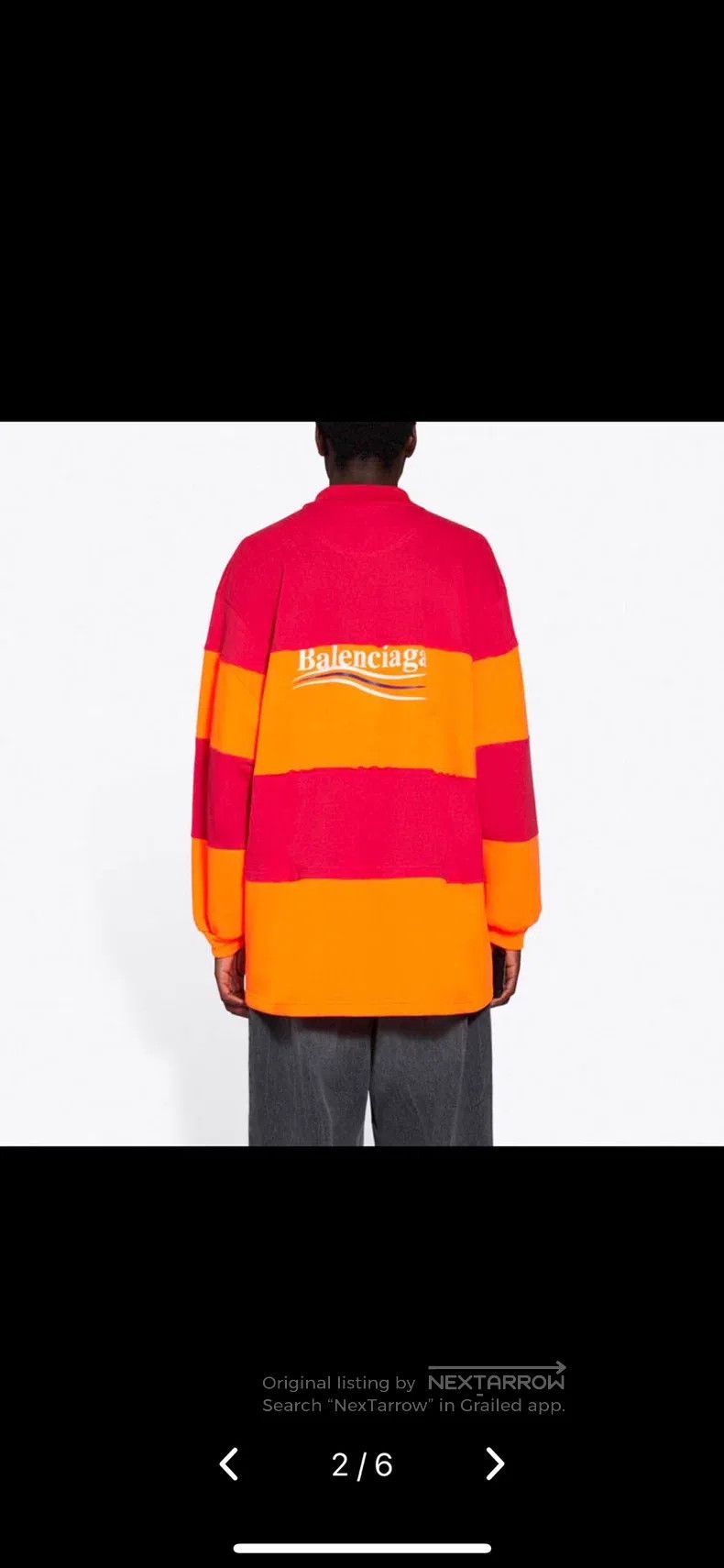 Balenciaga Balenciaga Coke Logo Red and Orange Color Block Polo Shirt Size US XXS / EU 40 - 7 Thumbnail