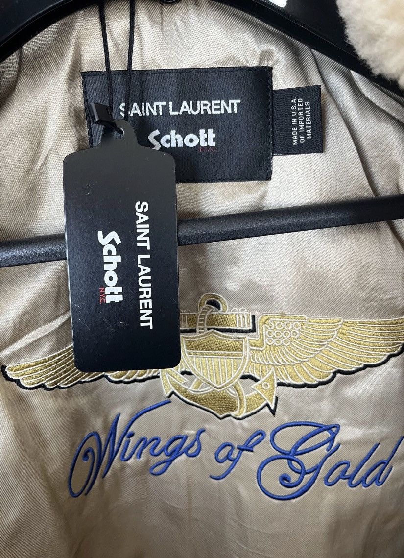Saint Laurent Paris Saint laurentXSchott NYC patch shearling leather jacket sz M Size US M / EU 48-50 / 2 - 7 Thumbnail