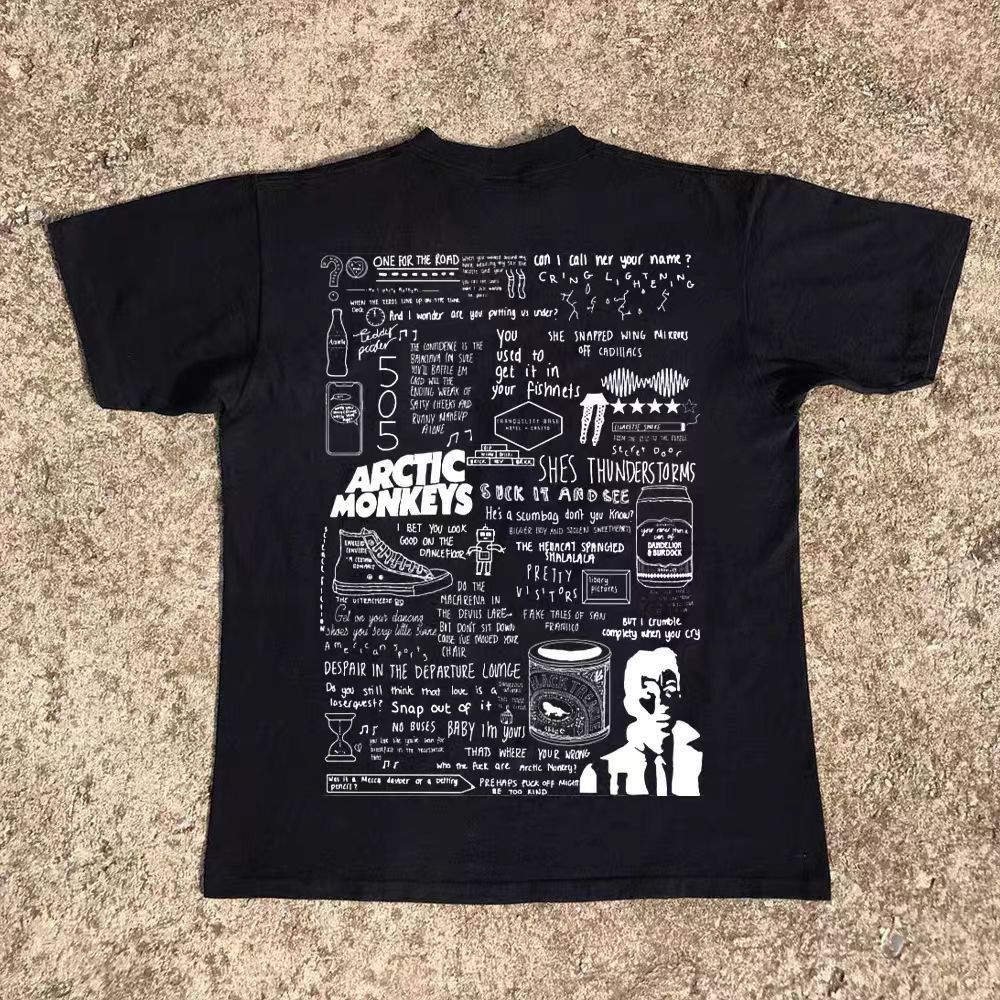 Vintage Black Washed Vintage Graffiti-Print T-Shirt Size US M / EU 48-50 / 2 - 1 Thumbnail