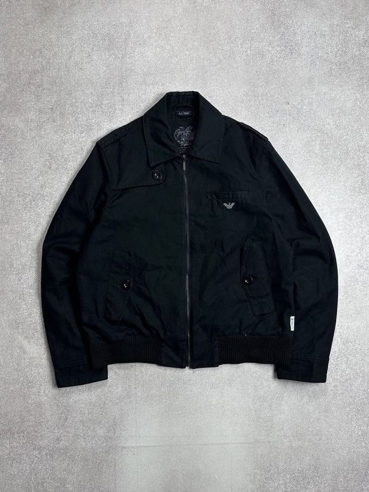 Armani Vintage Armani Mini Logo Black Denim Jacket M Size US L / EU 52-54 / 3 - 1 Thumbnail