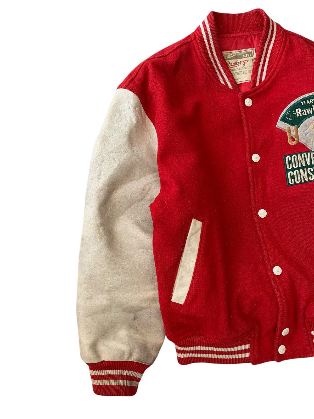 Vintage 🔥VTG RAWLINGS WOOL/LEATHER VARSITY JACKETS Size US M / EU 48-50 / 2 - 5 Thumbnail