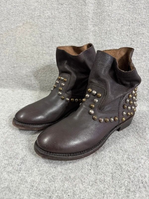 ASH ASH Venice Studded Moto Biker Boot Leather 39 1/2 handmade Size US 9.5 / IT 39.5 - 6 Thumbnail