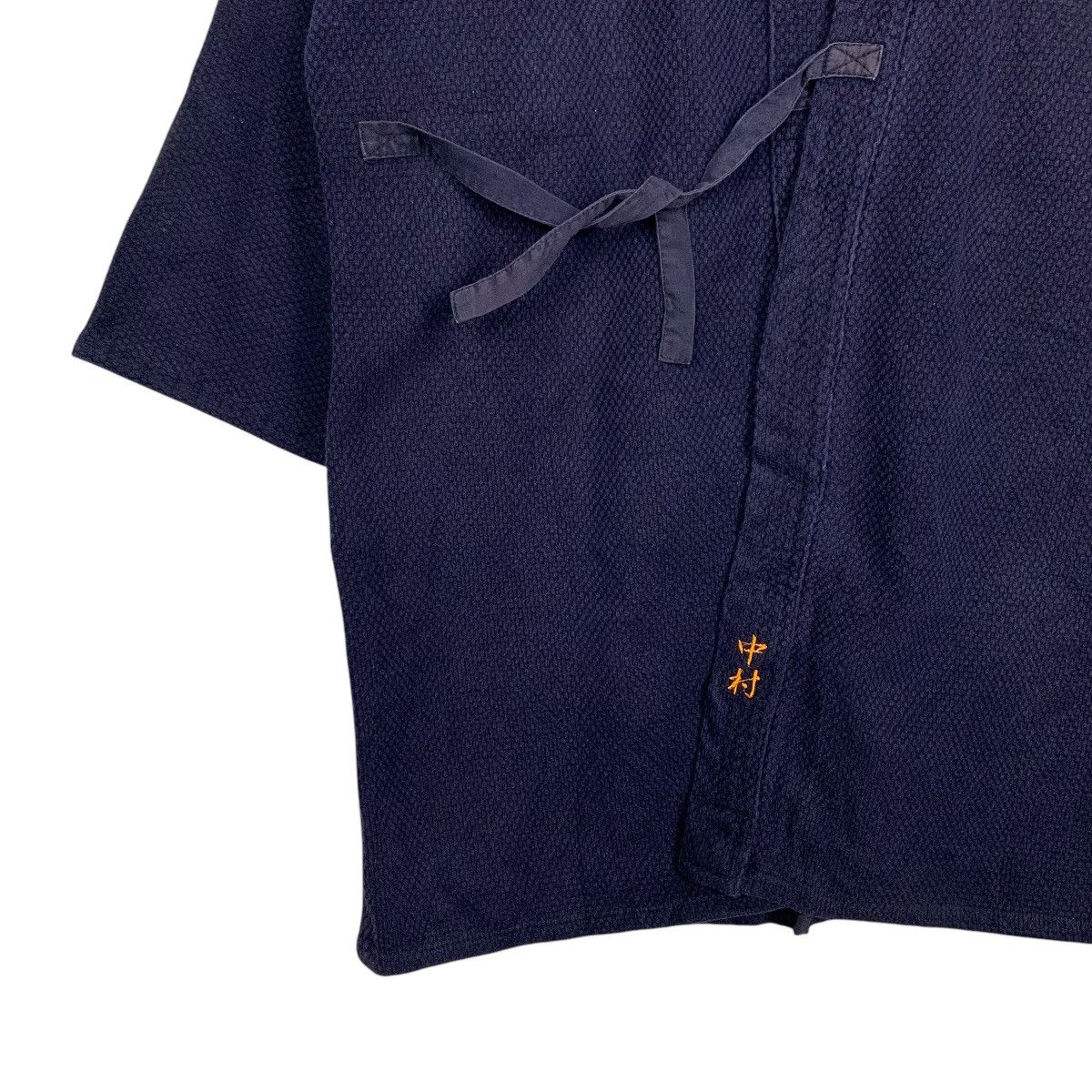 Vintage Indigo Sashiko Thick Weave Kimono Hanten Jacket #2790-C126 Size US L / EU 52-54 / 3 - 5 Thumbnail